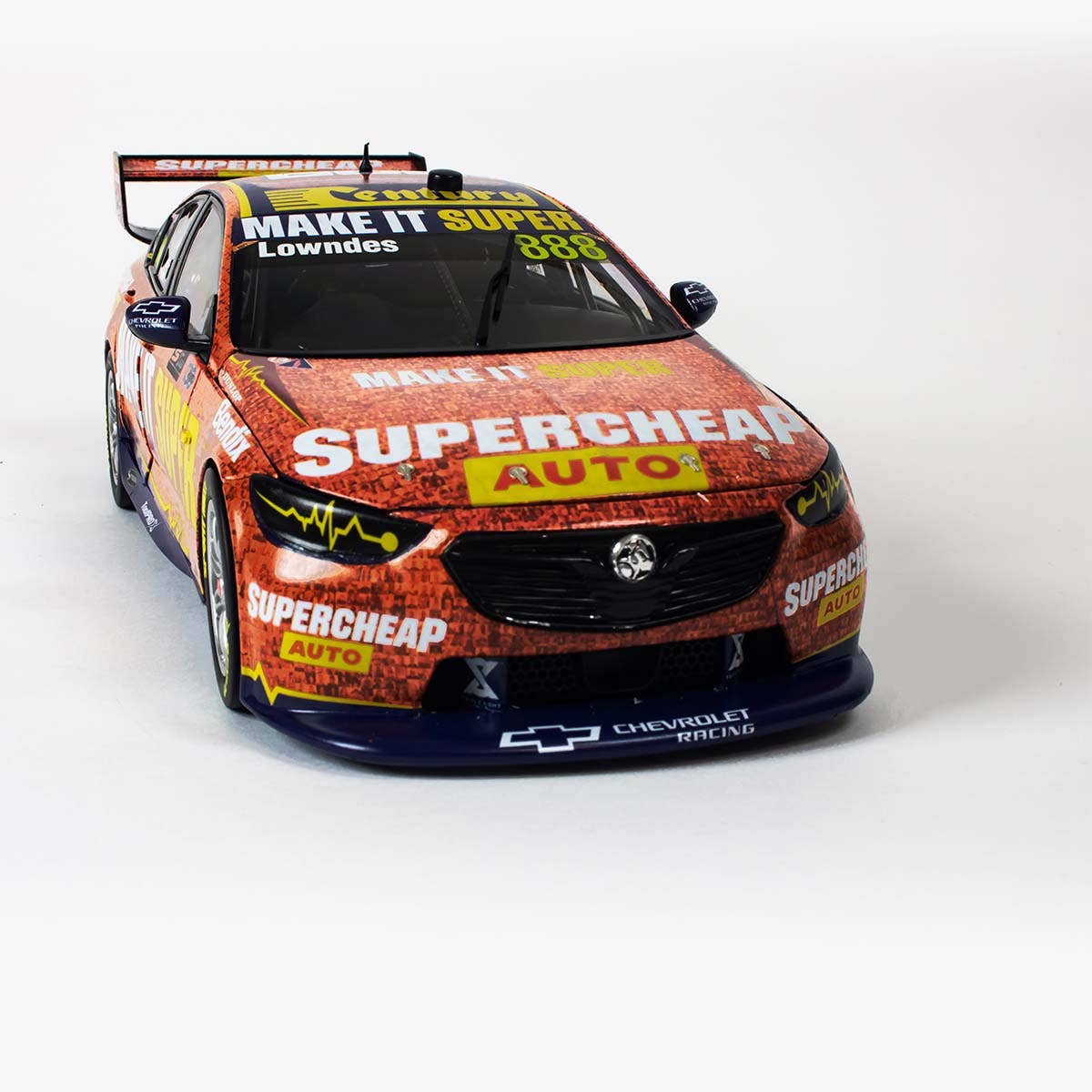 HOLDEN ZB COMMODORE - TRIPLE EIGHT RACE ENGINEERING - SUPERCHEAP AUTO RACING - LOWNDES/FRASER #888 - 2022 Bathurst 1000 - 1:43 Scale Diecast Model Car - Image 3