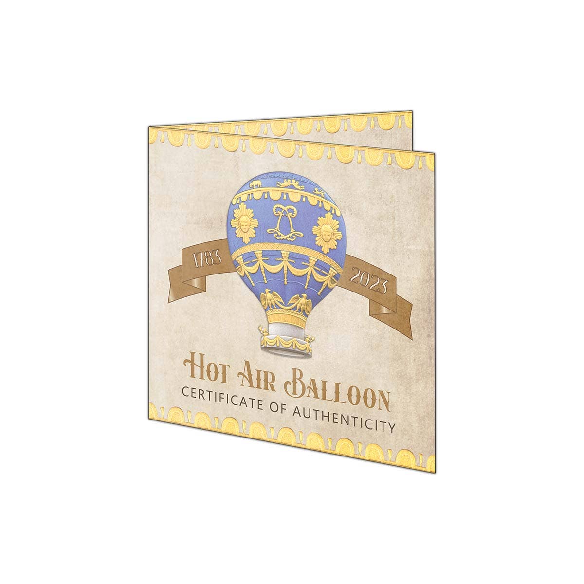 Hot Air Balloon 2023 25Fr 2oz Silver Antique Coin - Image 5