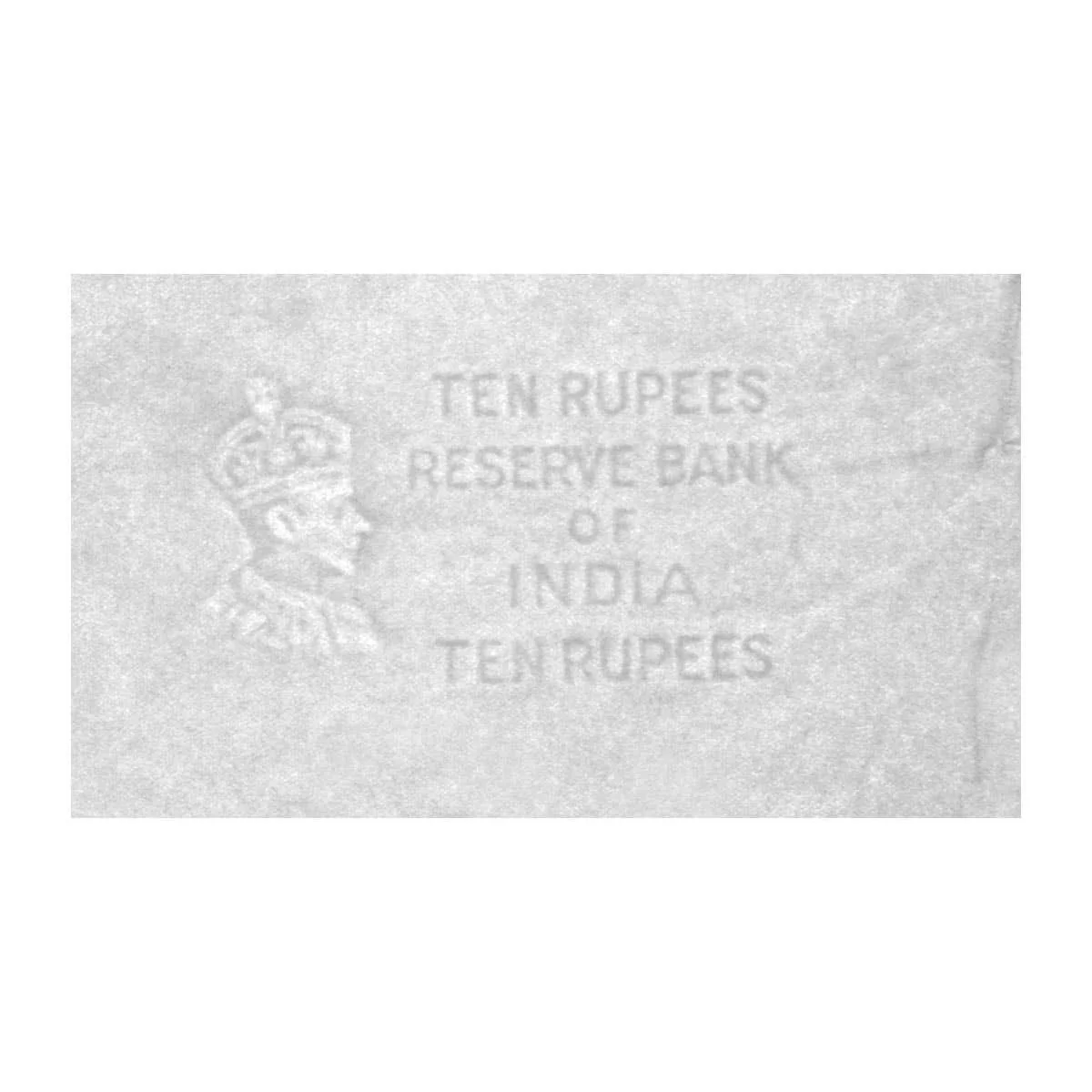 India 1940 10 Rupees Shipwreck Banknote Uncirculated