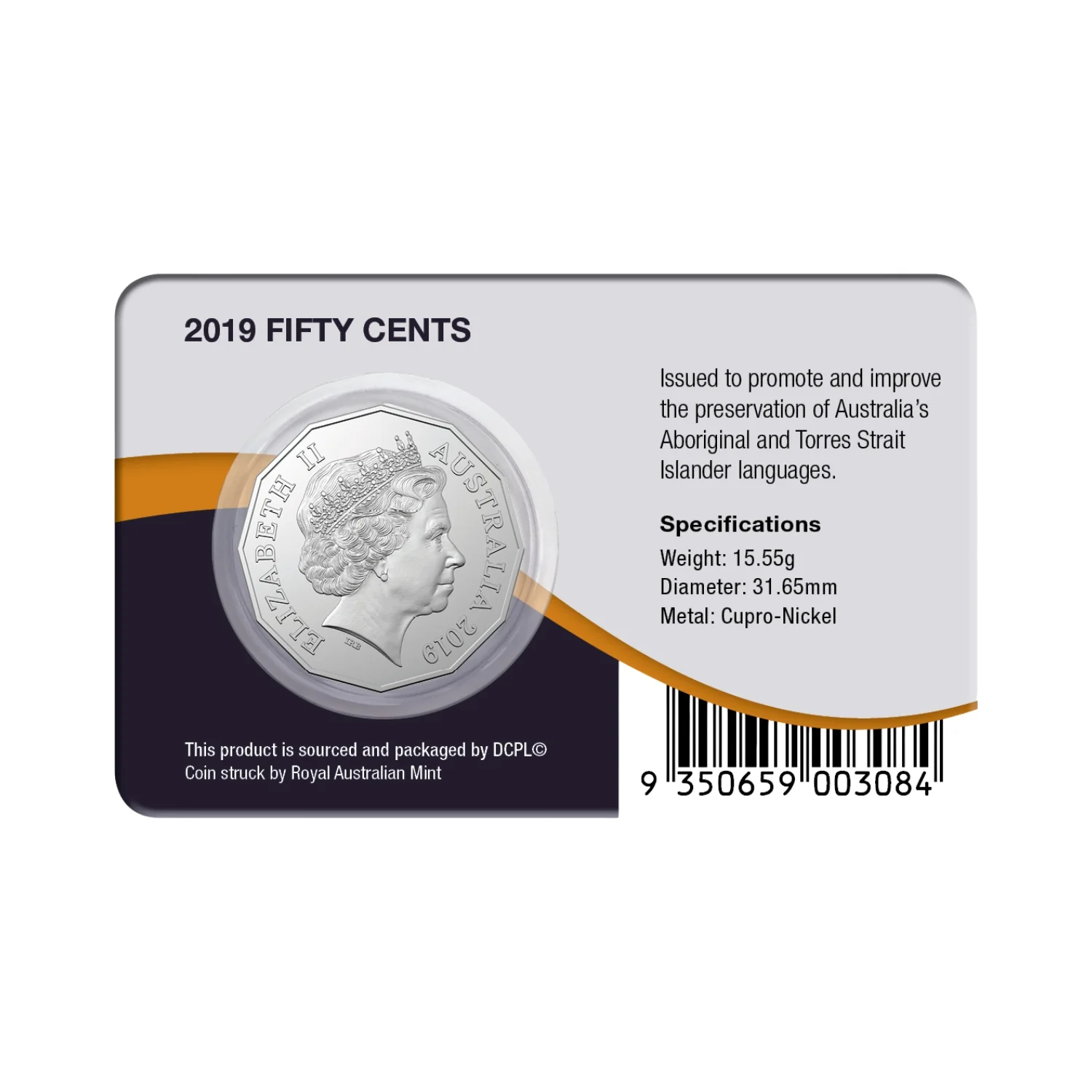 Australia International Year of Indigenous Languages 2019 50c Cupro-Nickel Uncirculated Coin Pack - Image 2