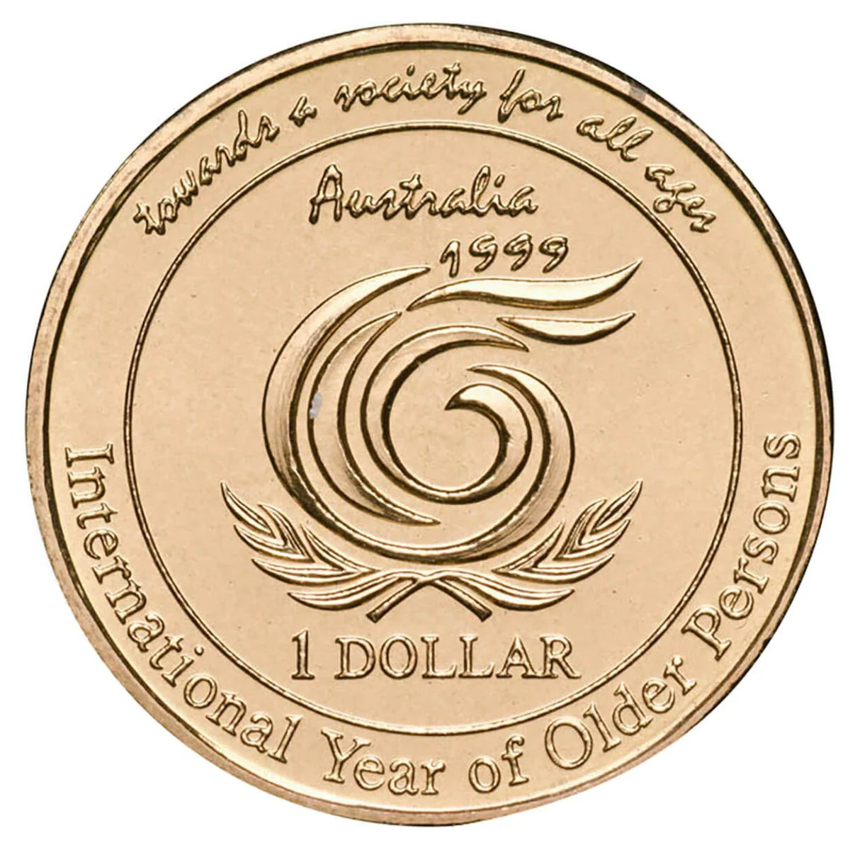 International Year of Older Persons 1999 $1 Al-Br Coin Pack - Image 3