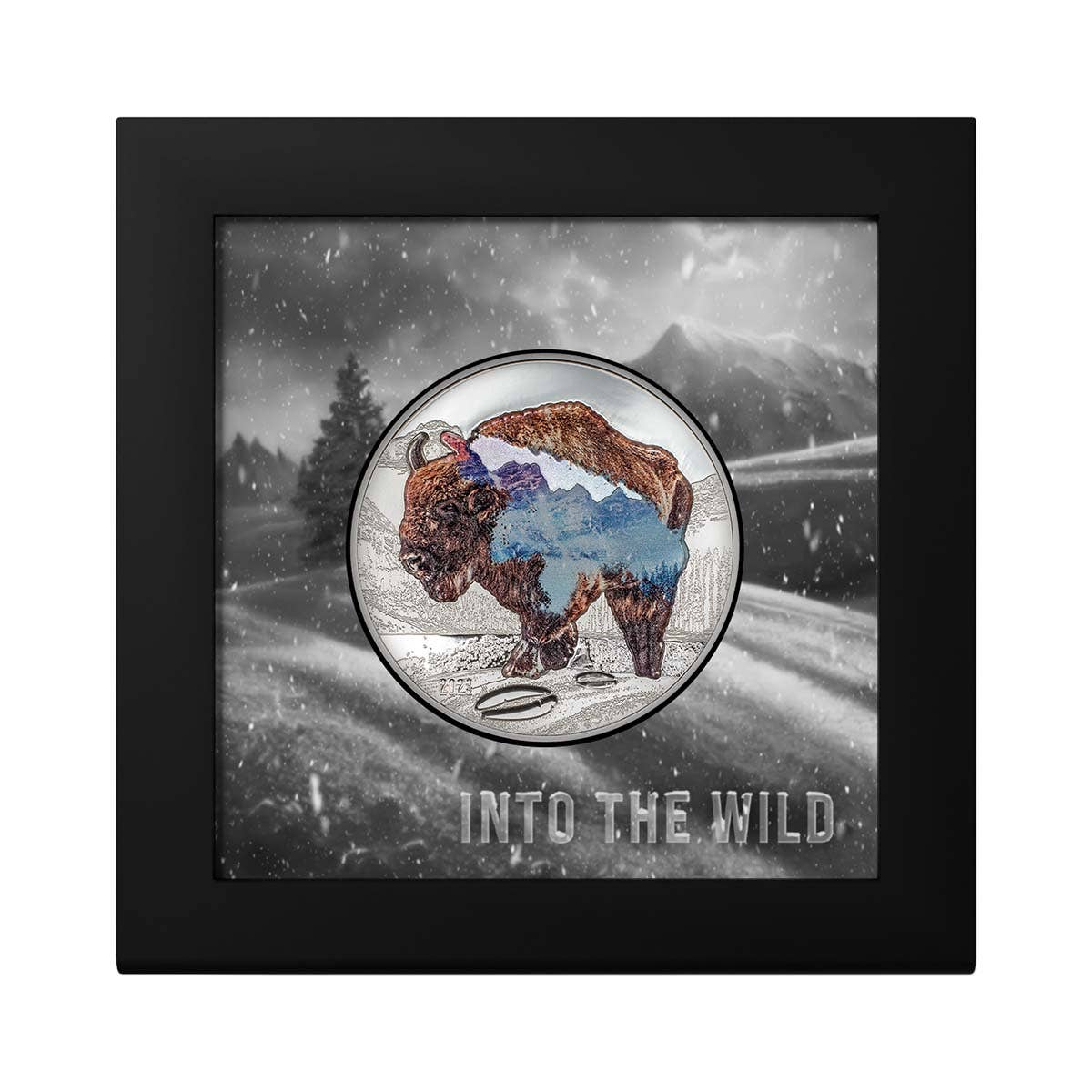 Into the Wild 2023 1000T Bison 2oz Silver Proof Coin - Image 3