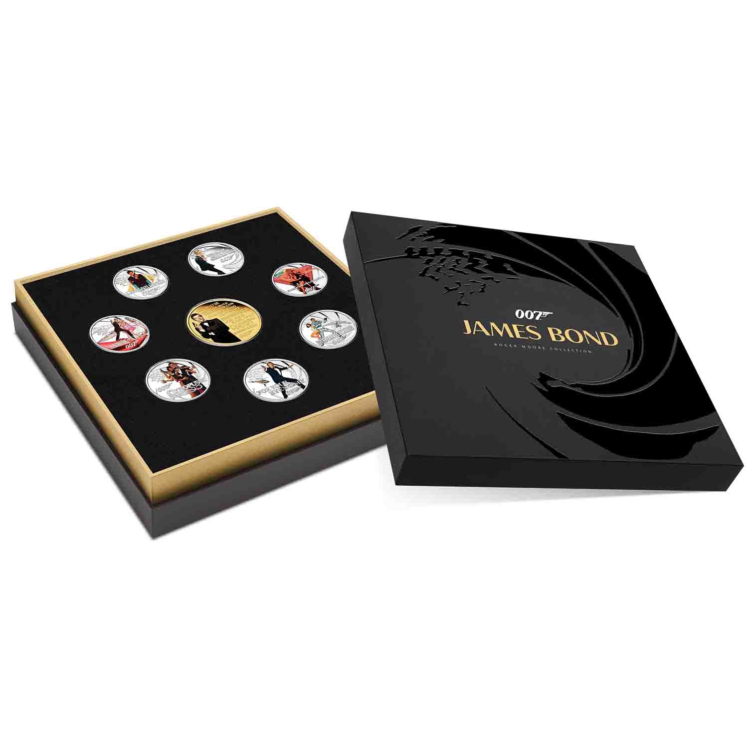 James Bond Roger Moore Silver Proof 8-Coin Collection - Image 12