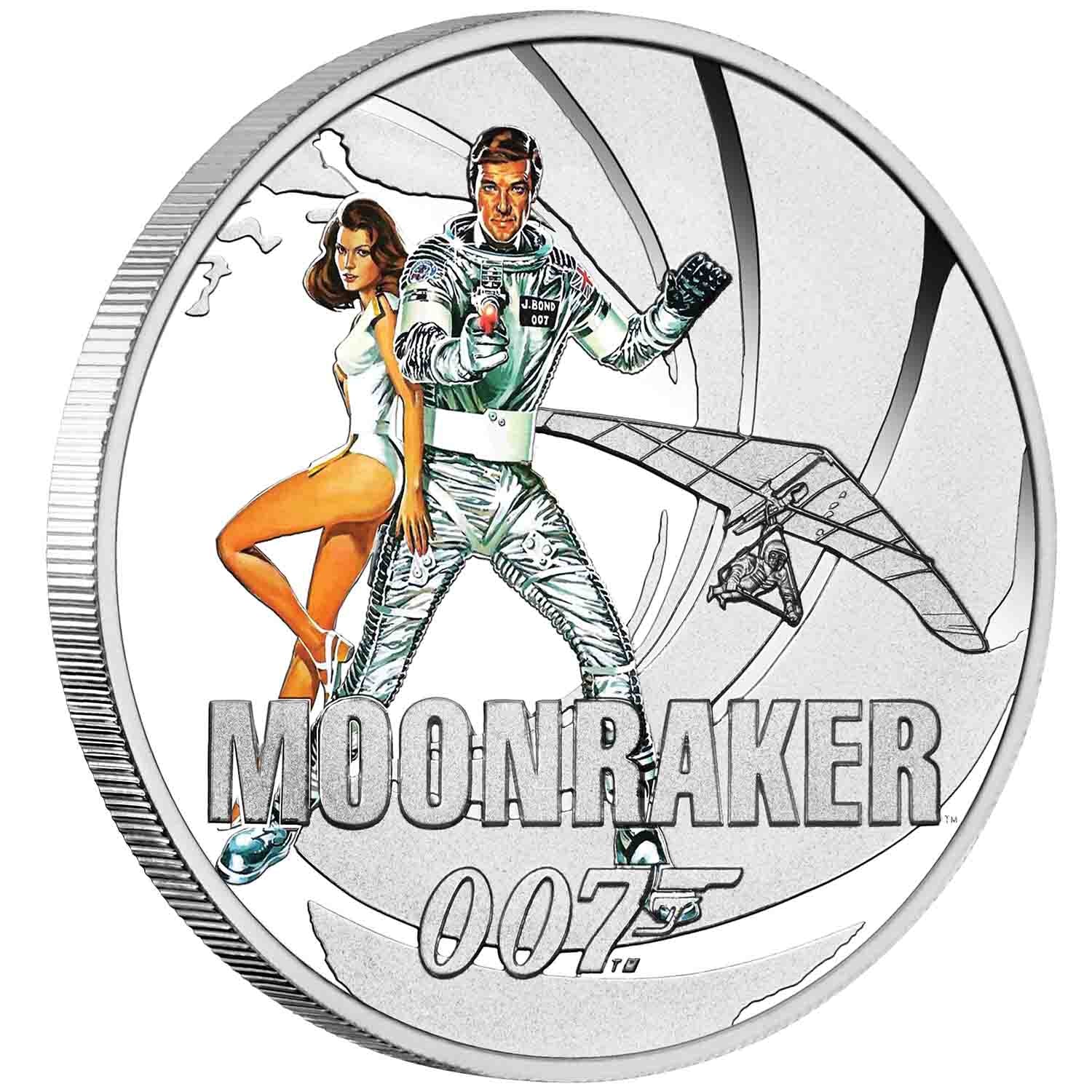 James Bond Roger Moore Silver Proof 8-Coin Collection - Image 8