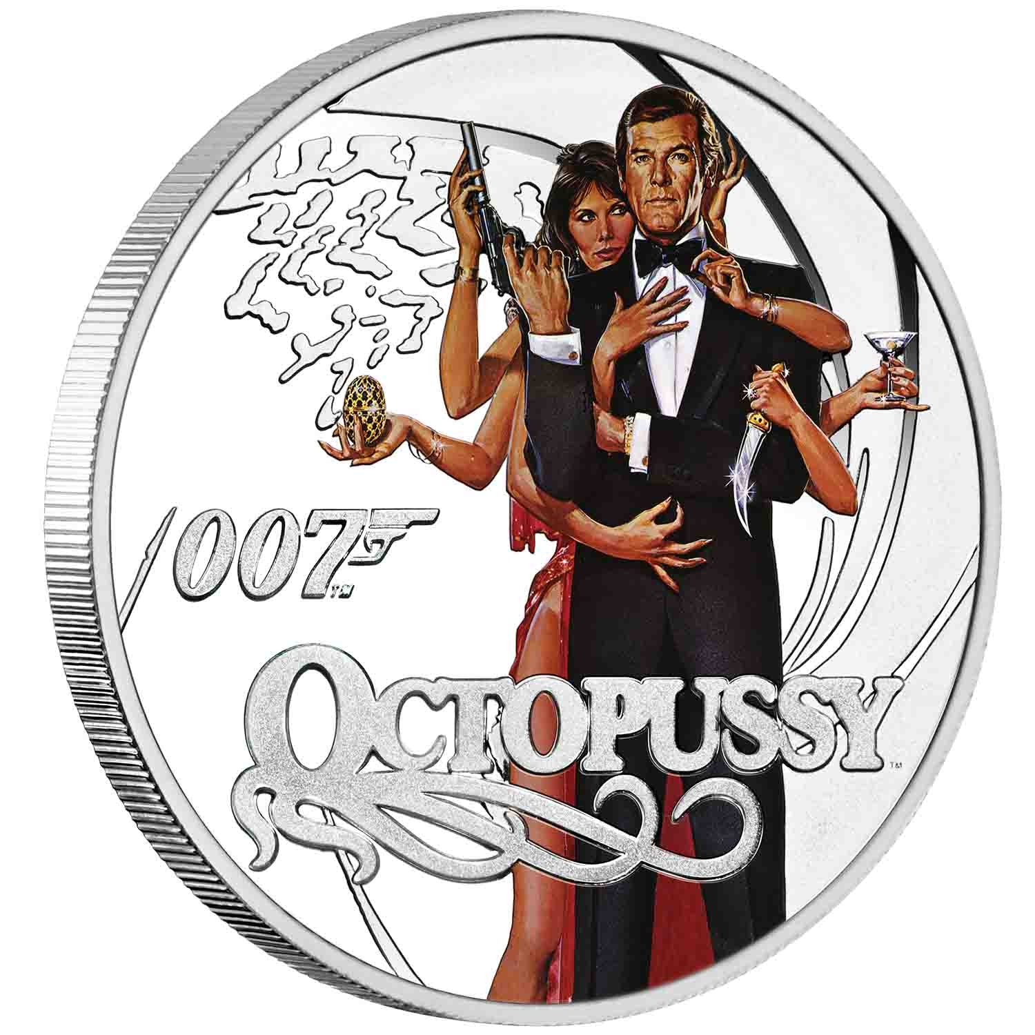 James Bond Roger Moore Silver Proof 8-Coin Collection - Image 9
