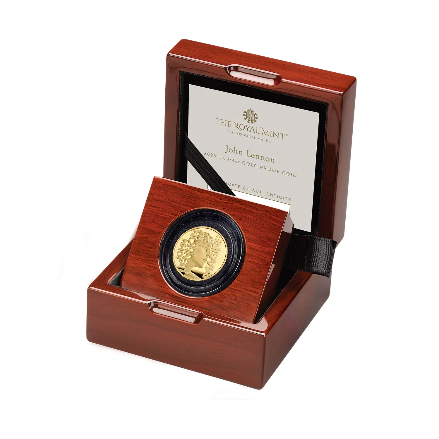 John Lennon 2025 £25 1/4oz Gold Proof Coin - Image 3