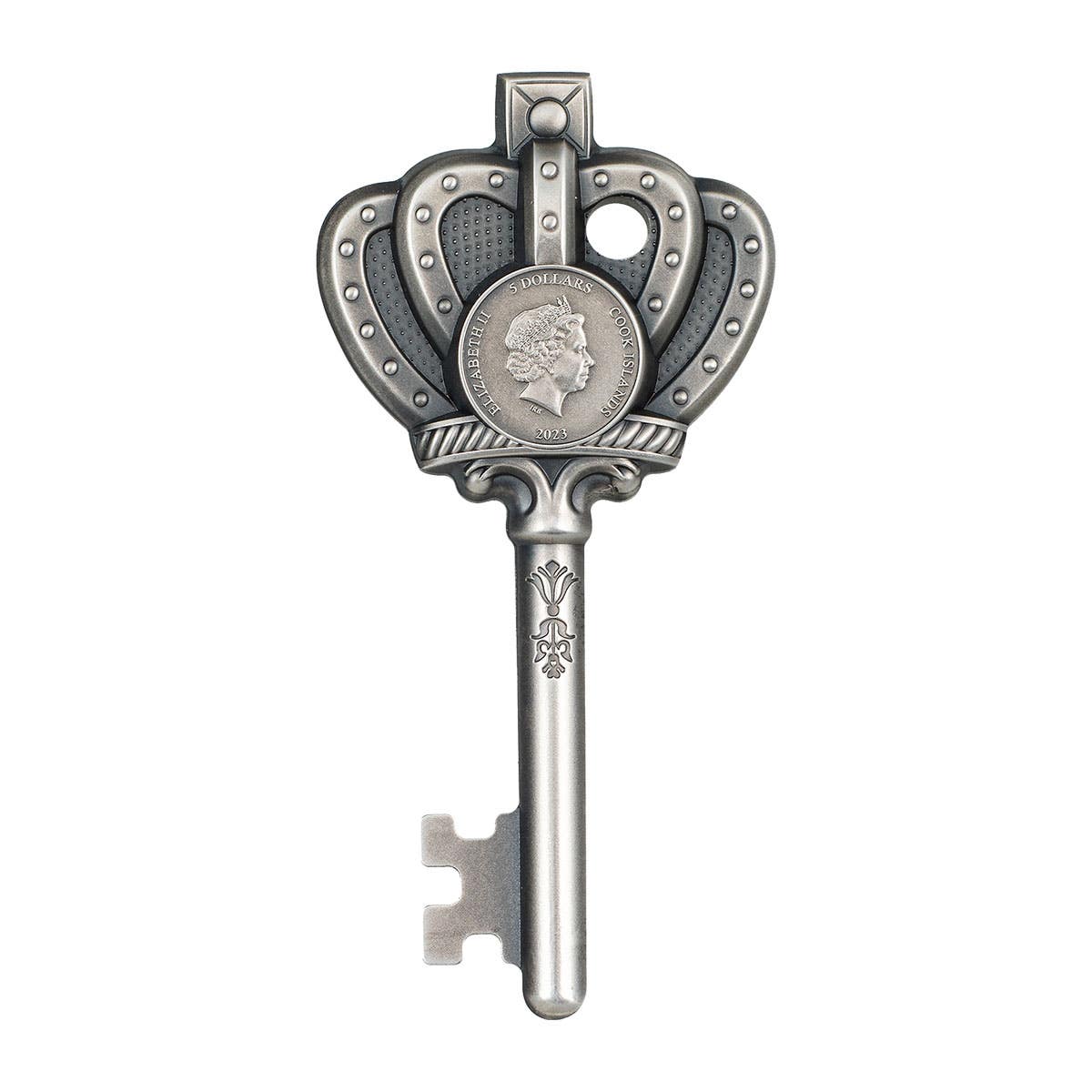 Key to My Kingdom 2023 $5 1oz Silver Antique Coin - Image 2