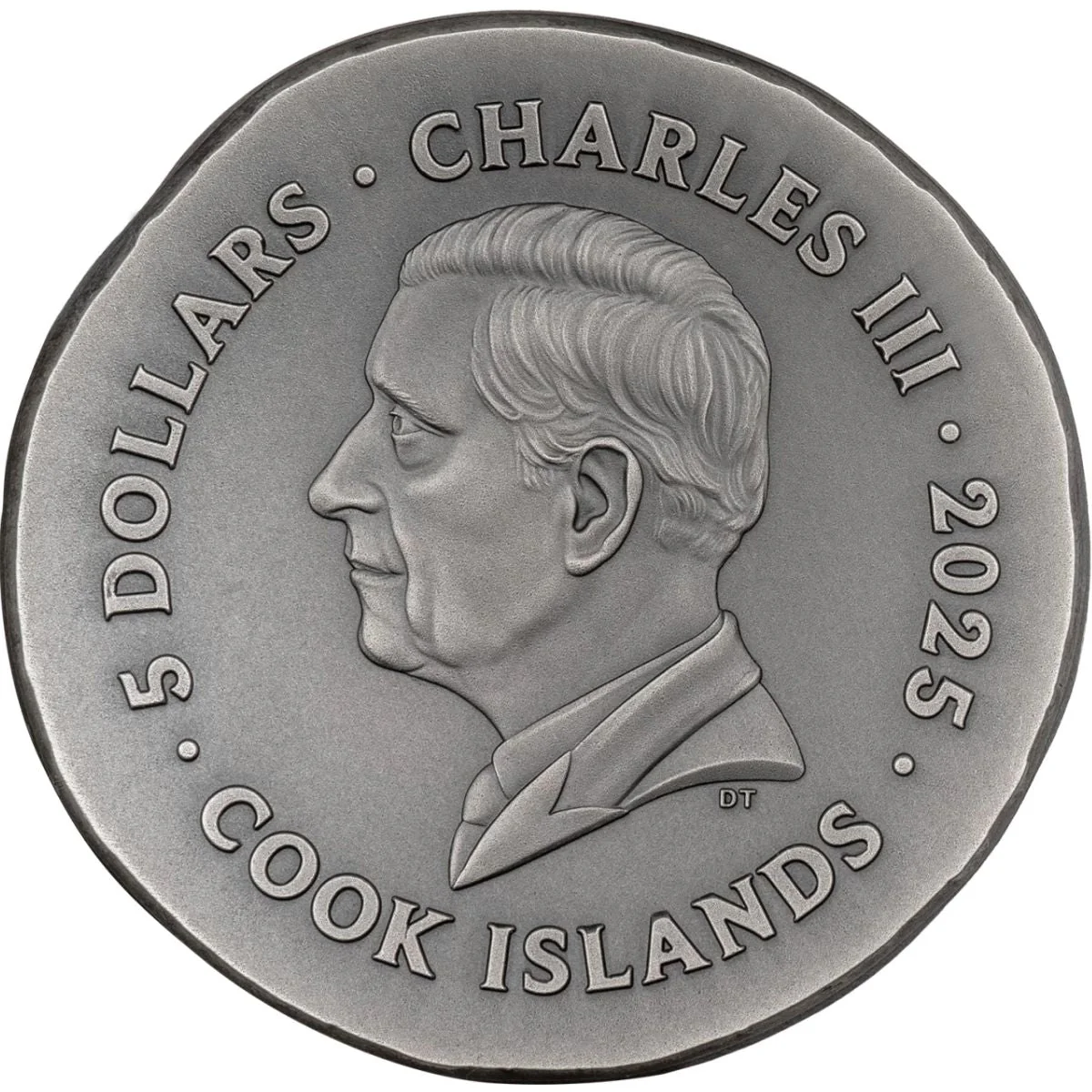 Leon 2025 $5 1oz Silver Ultra High Relief Antique Finish Coin - Image 2