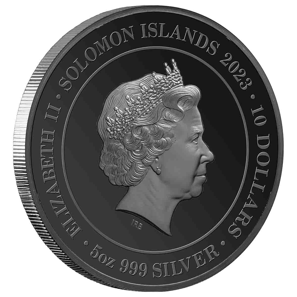 Lunar Rabbit 2023 $10 5oz Silver Black Proof Coin - Image 2