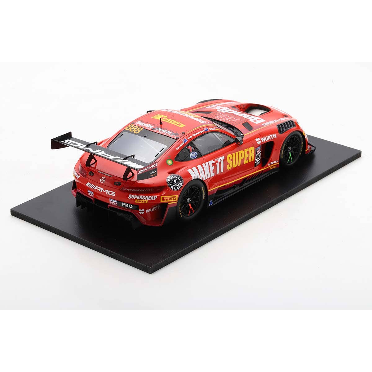 Mercedes-AMG GT3 No.888 Supercheap Auto Racing - 5th Bathurst 12H 2023 - S. van Gisbergen - B. Feeney - M. Gotz - 1:18 Scale Resin Model Car - Image 2