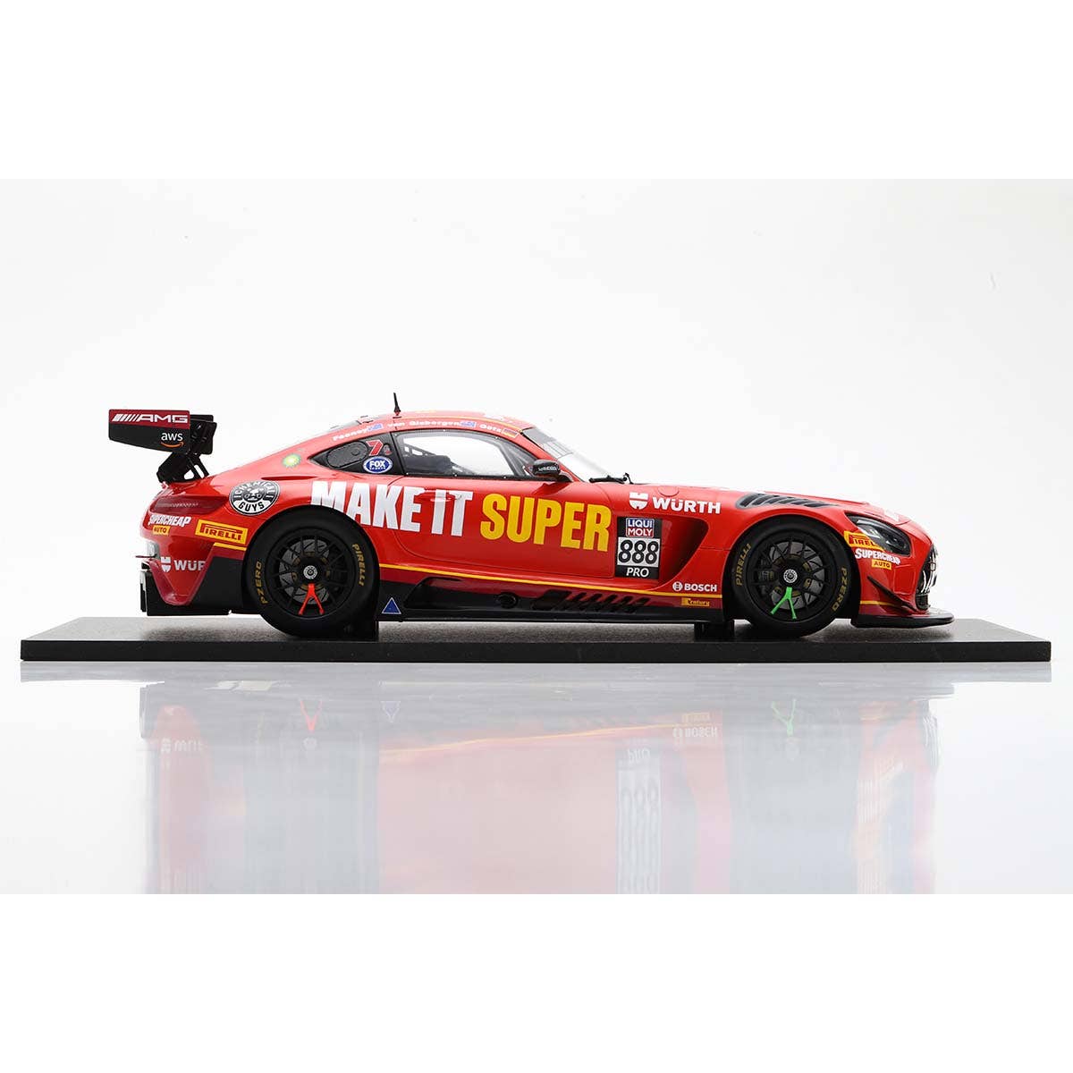 Mercedes-AMG GT3 No.888 Supercheap Auto Racing - 5th Bathurst 12H 2023 - S. van Gisbergen - B. Feeney - M. Gotz - 1:18 Scale Resin Model Car - Image 4