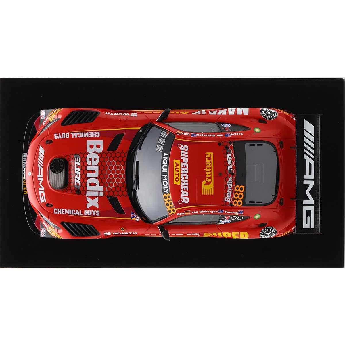 Mercedes-AMG GT3 No.888 Supercheap Auto Racing - 5th Bathurst 12H 2023 - S. van Gisbergen - B. Feeney - M. Gotz - 1:18 Scale Resin Model Car - Image 9