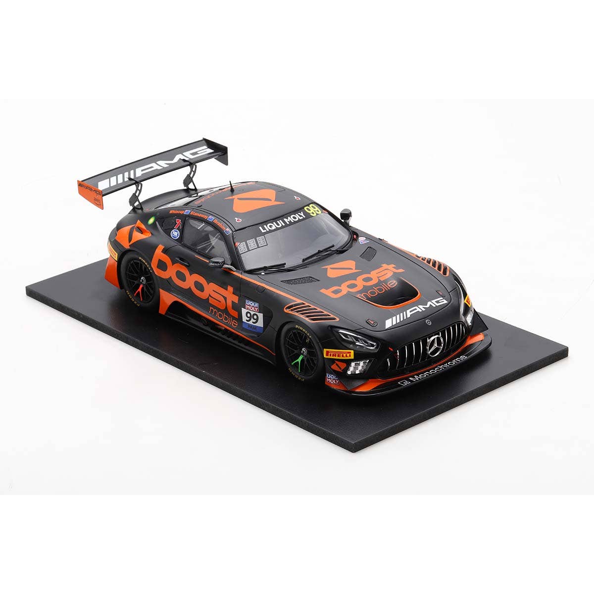 Mercedes-AMG GT3 No.99 Boost Mobile Racing - 10th Bathurst 12H 2023 - J. Whincup - R. Stanaway - J. Ibrahim - 1:43 Scale Resin Model Car - Image 2