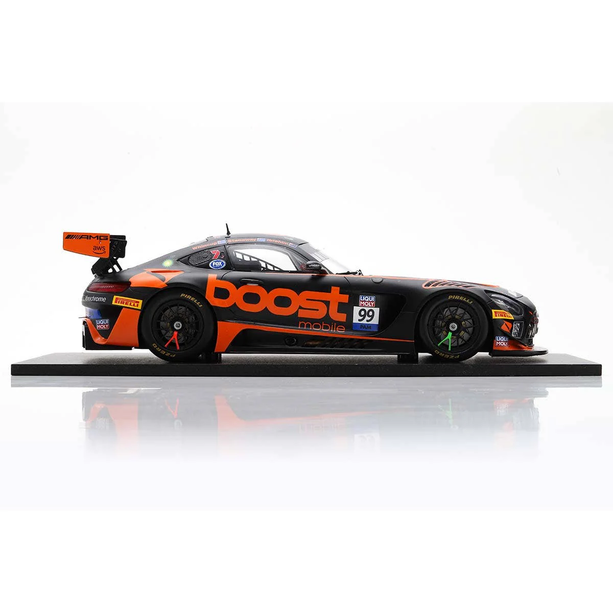 Mercedes-AMG GT3 No.99 Boost Mobile Racing - 10th Bathurst 12H 2023 - J. Whincup - R. Stanaway - J. Ibrahim - 1:43 Scale Resin Model Car - Image 4