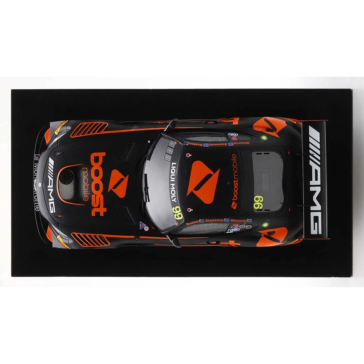 Mercedes-AMG GT3 No.99 Boost Mobile Racing - 10th Bathurst 12H 2023 - J. Whincup - R. Stanaway - J. Ibrahim - 1:43 Scale Resin Model Car - Image 9