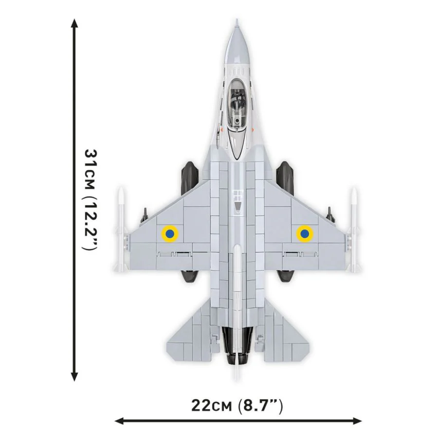 Model Brick Set Armed Forces F-16AM Fighting Falcon (500 Pieces) - Image 9