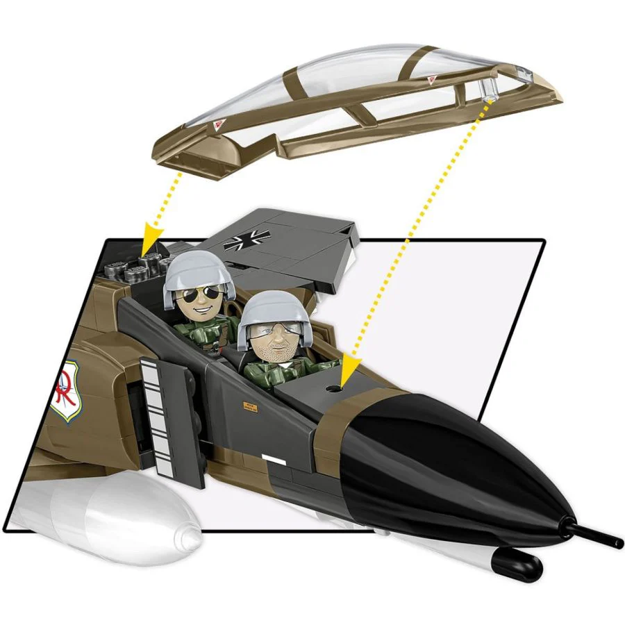 Model Brick Set Armed Forces F-4F Phantom II Luft. (666 Pieces) - Image 4