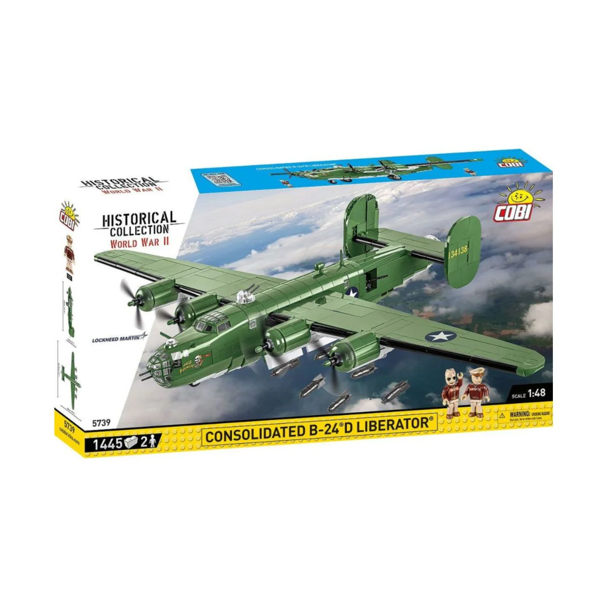 Model Brick Set World War 2 Consolidated B-24D Liberator (1413 Pieces) - Image 2