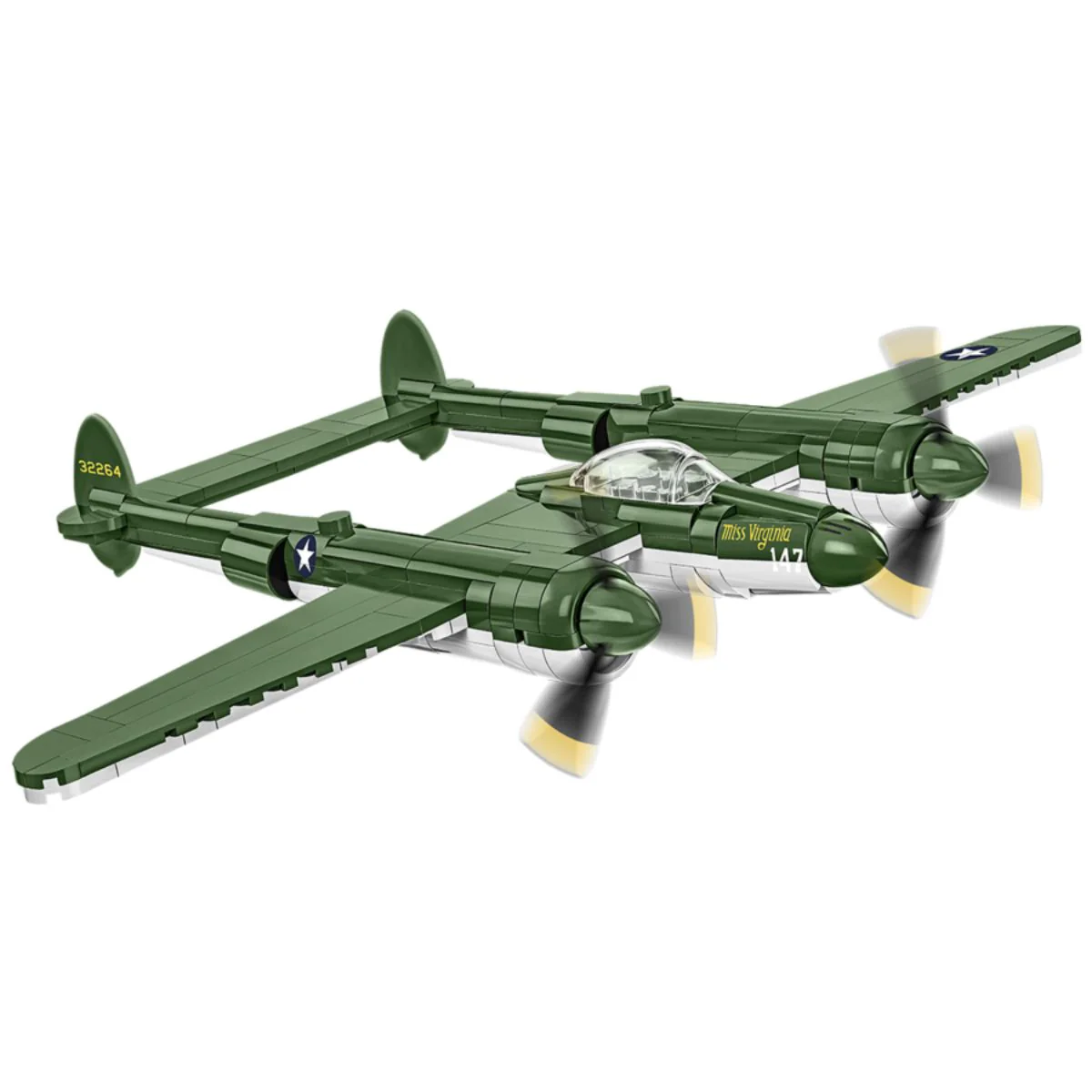 Model Brick Set World War 2 Lockheed P-38 Lightning (335 Pieces)