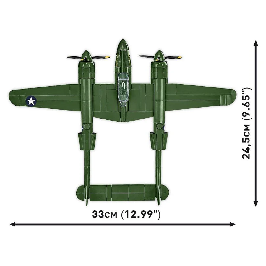 Model Brick Set World War 2 Lockheed P-38 Lightning (335 Pieces) - Image 6