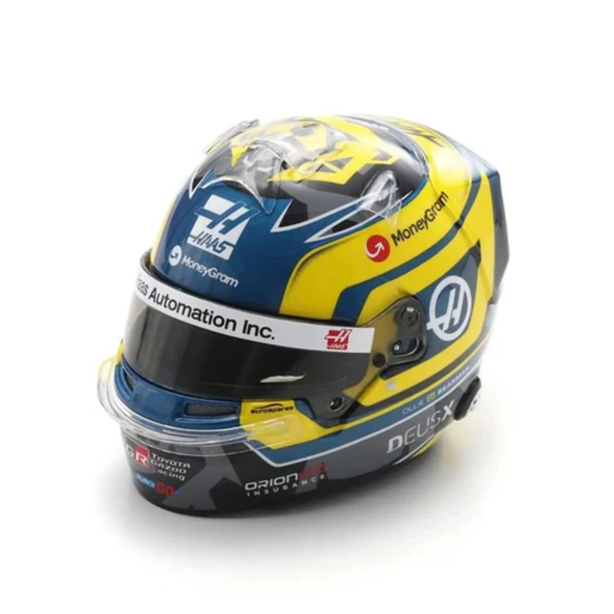 MoneyGram Haas F1 Team - Ollie Bearman - 2025 - 1:5 Scale Resin Model Helmet