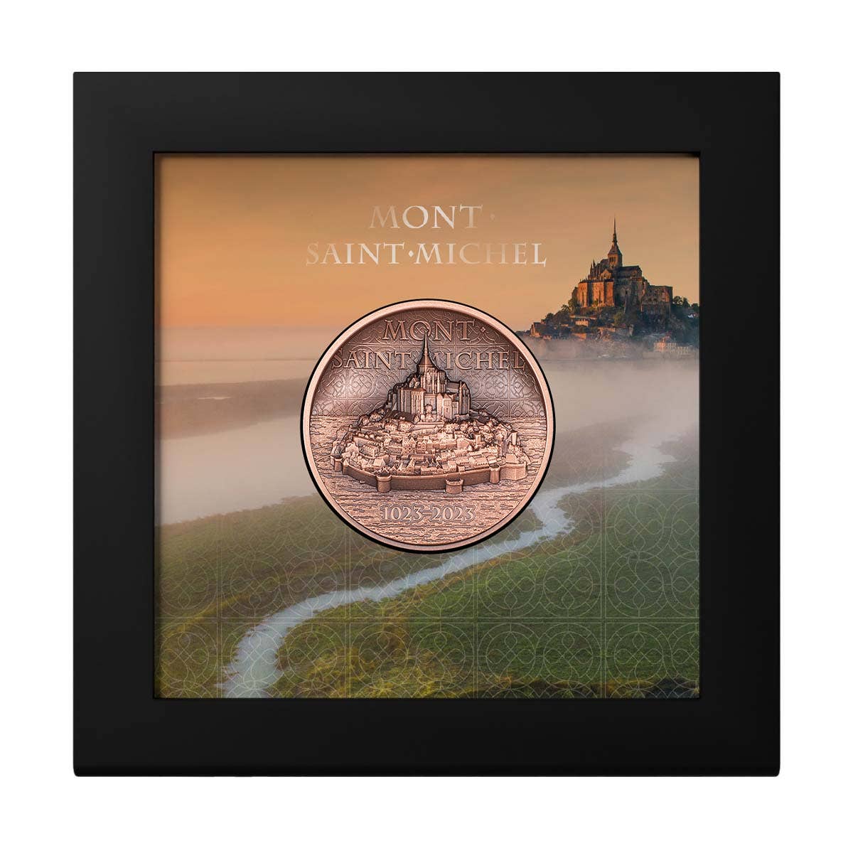 Mont Saint Michel 2023 $1 Copper Antique Coin - Image 3