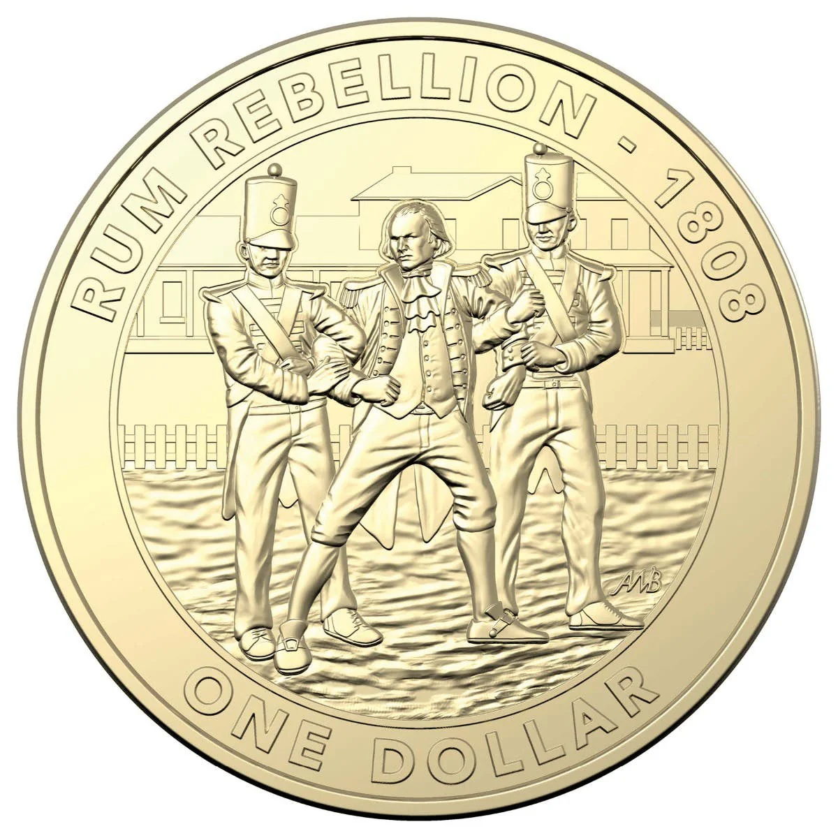 Australia Mutiny & Rebellion 2019 $1 Rum Rebellion Aluminium-Bronze Uncirculated Coin