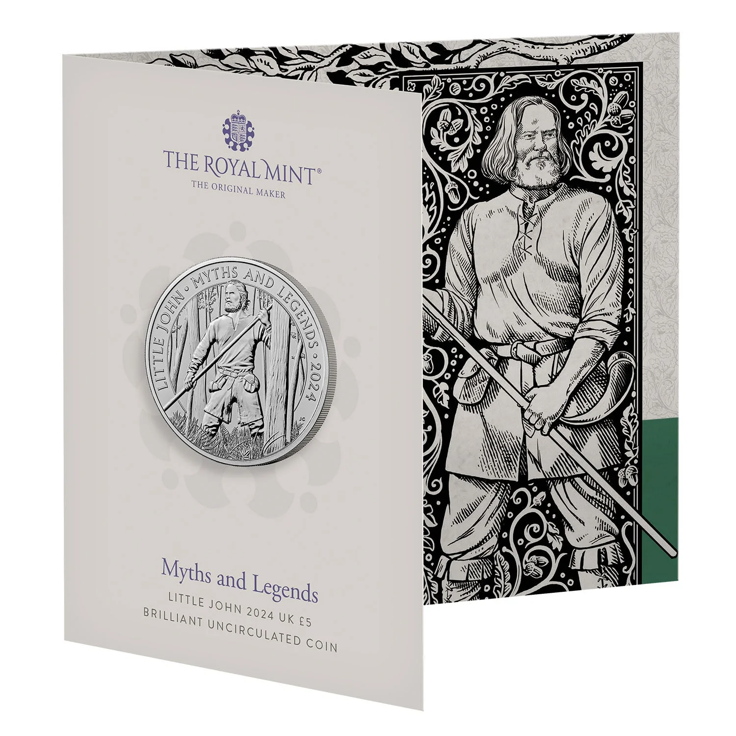Myths & Legends Little John 2024 £5 Cupro-Nickel Brilliant Uncirculated Coin - Image 3
