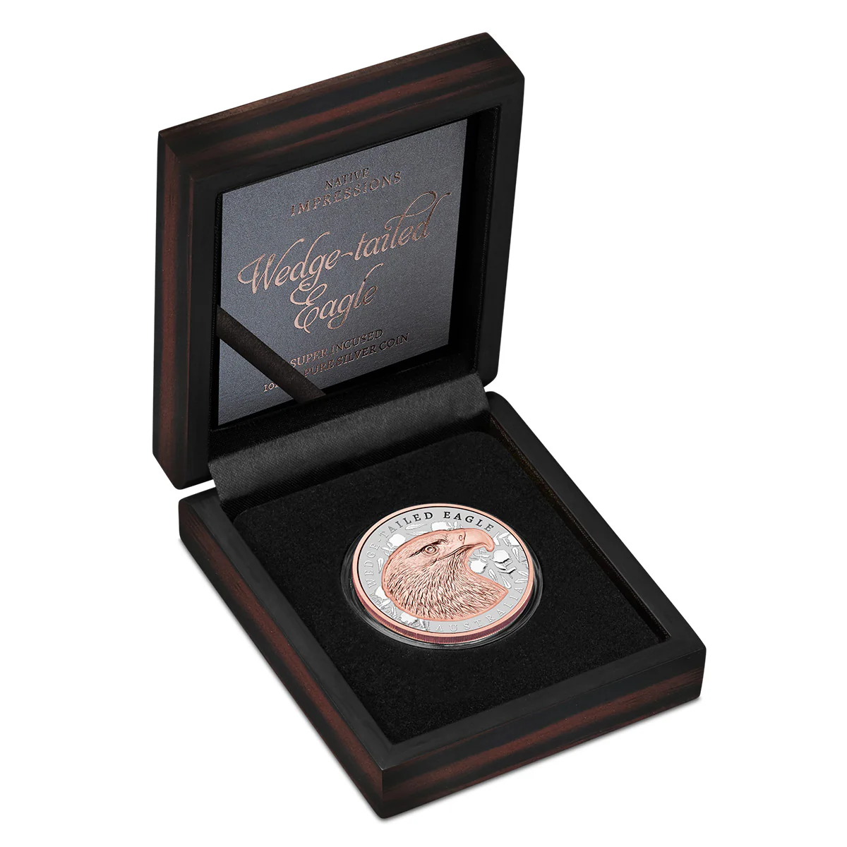 Native Impressions Wedge-Tailed Eagle 2026 $2 Rose Gold-plated Incuse 1oz Silver Proof Coin - Image 4