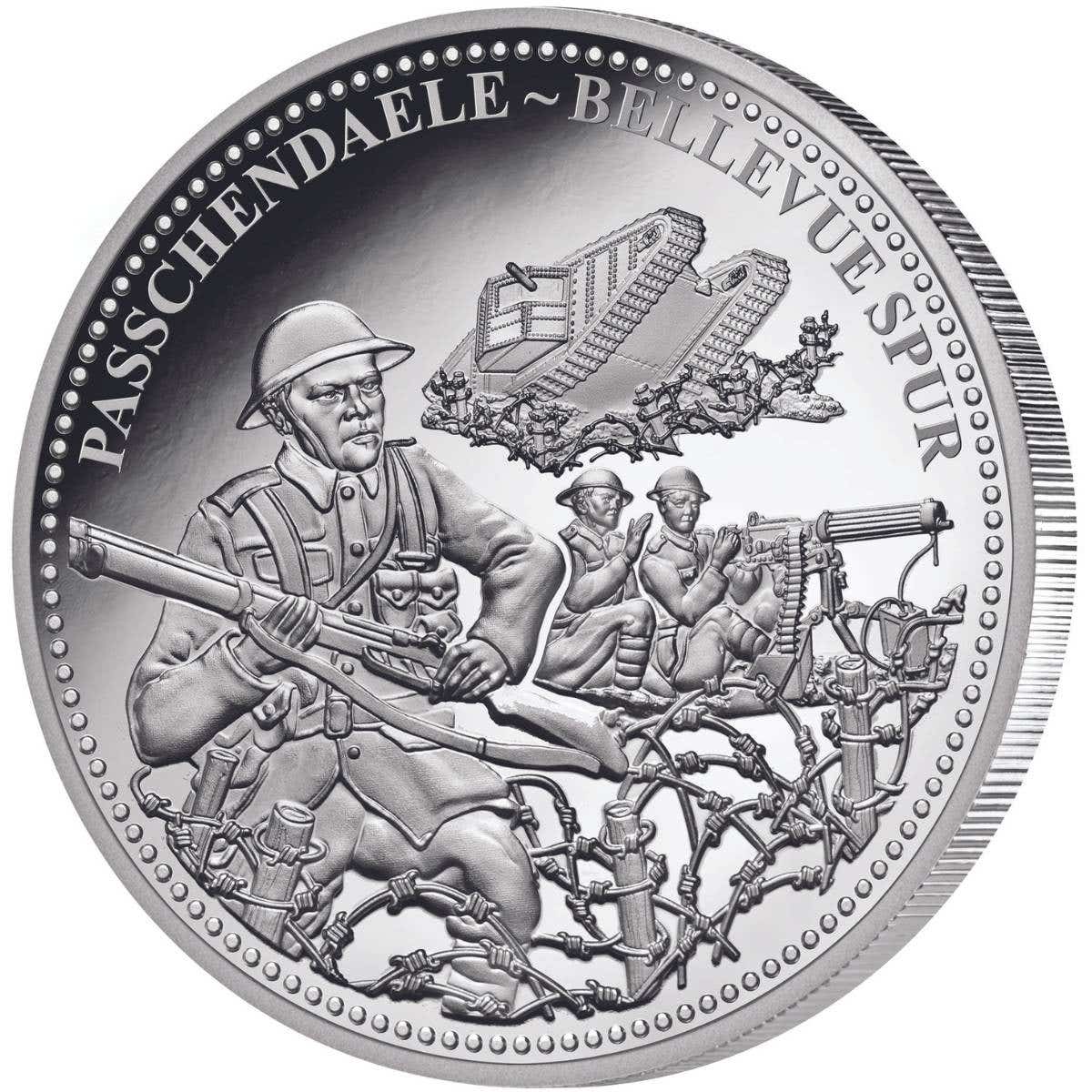 First World War Passchendaele Silver Prooflike Commemorative