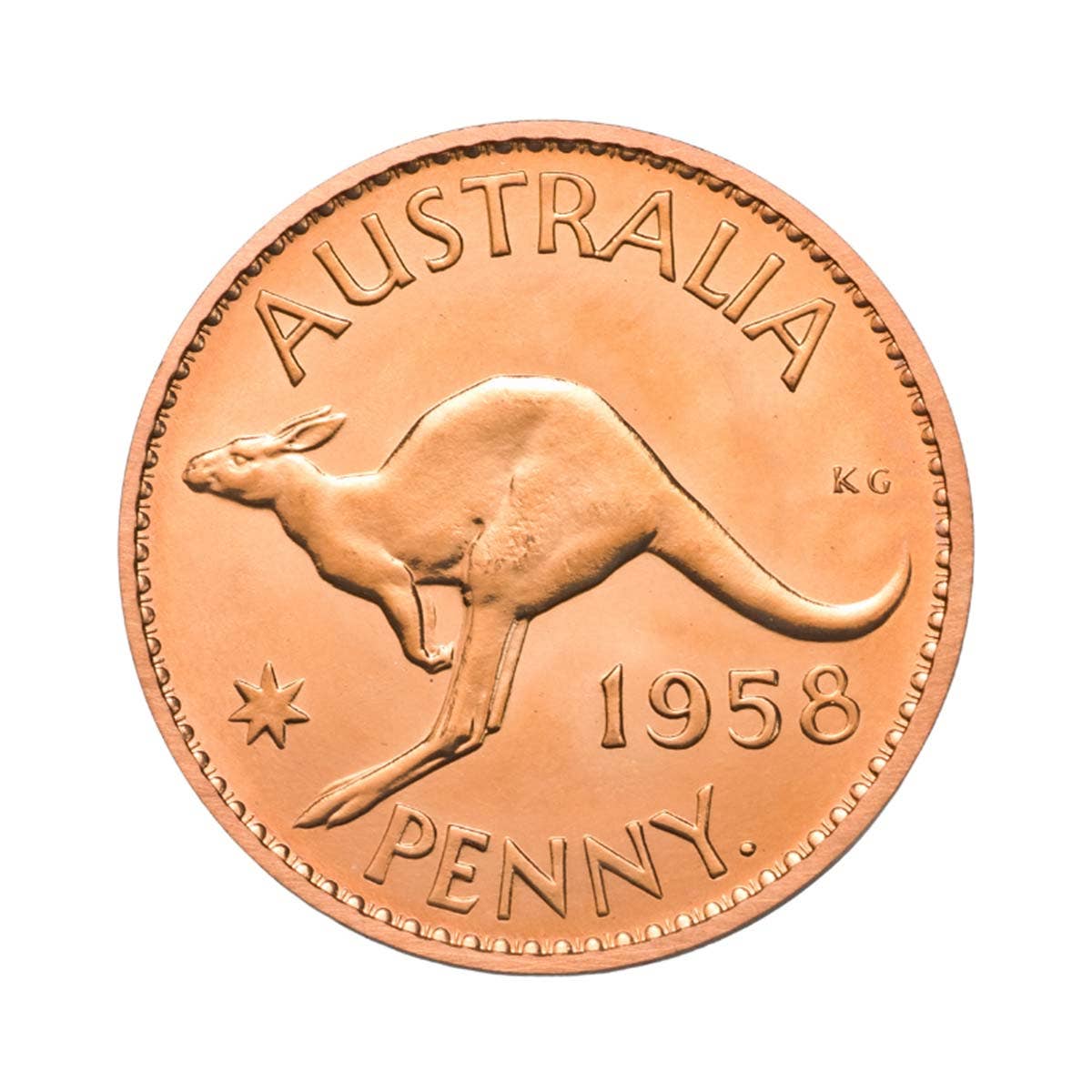 Australia Elizabeth II Perth Mint 1958 Penny Proof FDC - Image 2