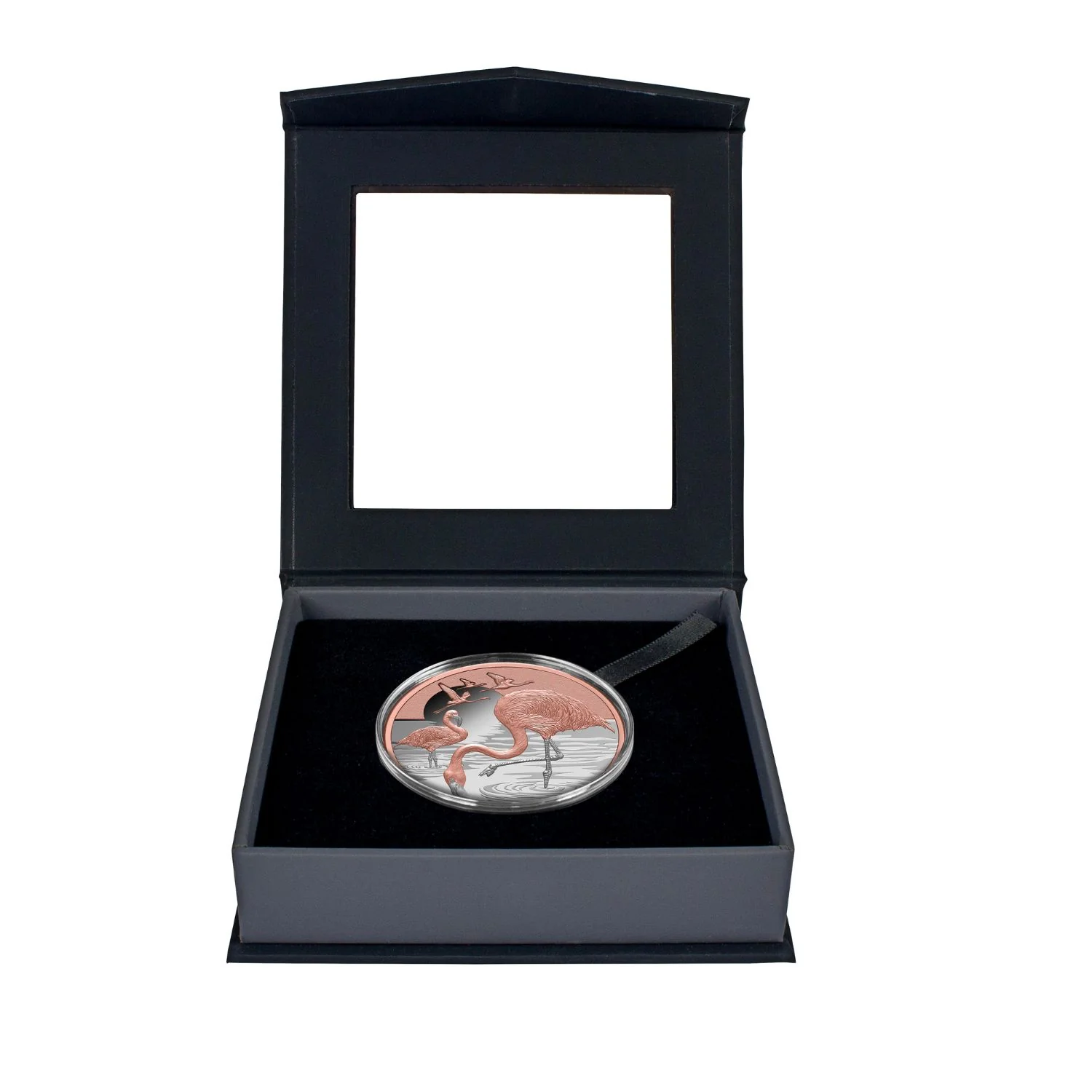 Pink Flamingo 2025 $1 Rose Gold-plated 1oz Silver Proof Coin - Image 3