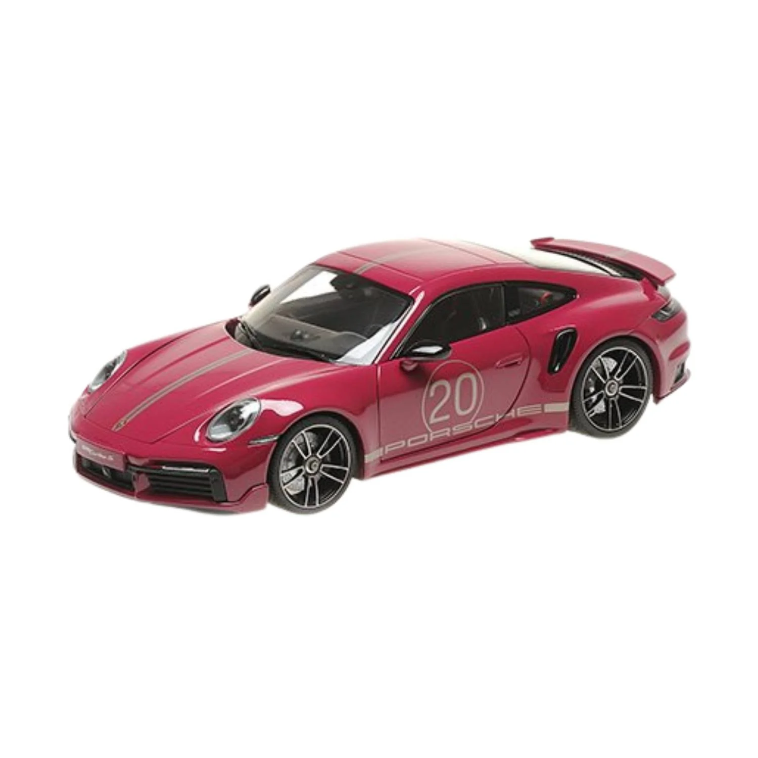 Porsche 911 (992) Turbo S Coupe Sports Design 2021 - Red - 1:18 Scale Diecast Model Car