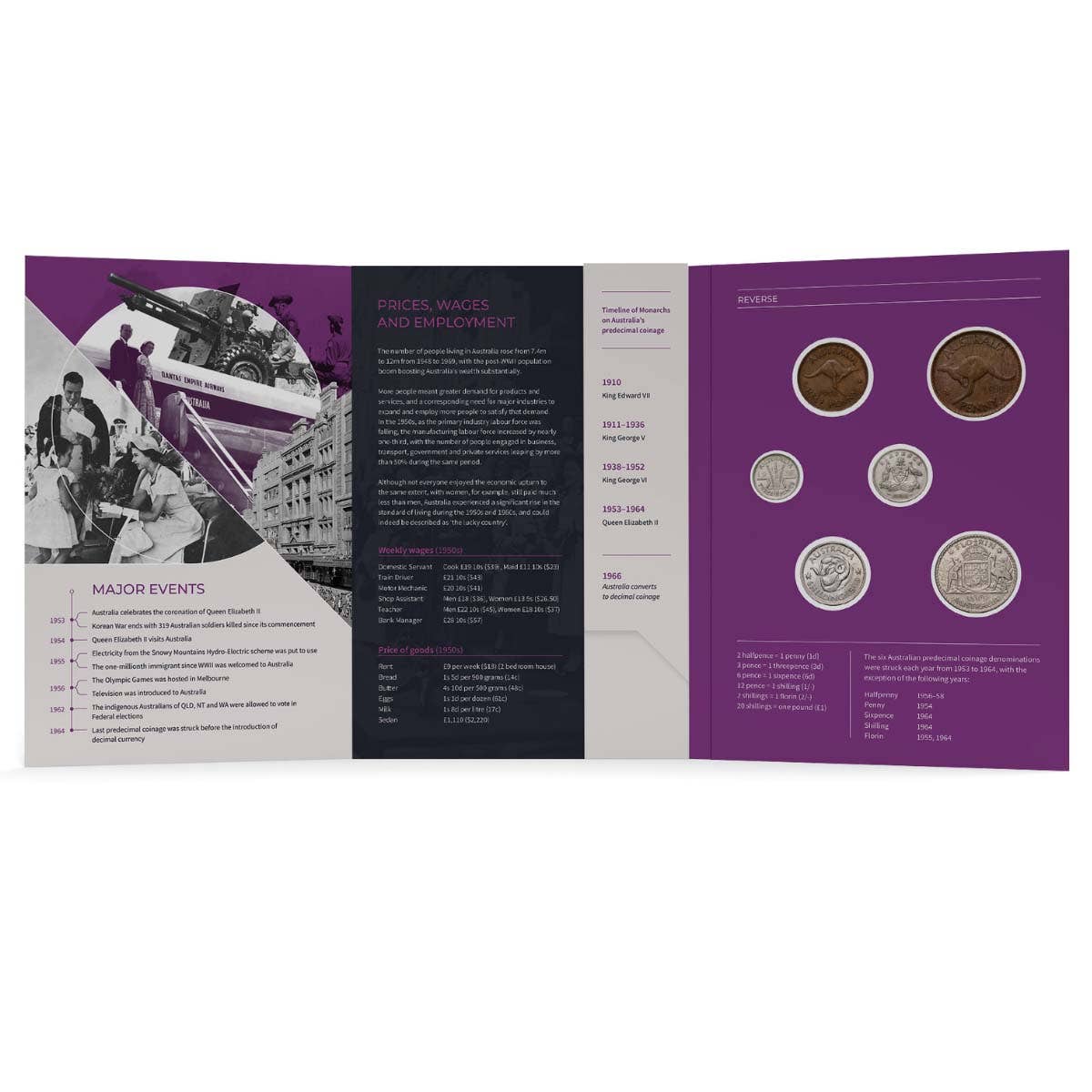 Australia Elizabeth II 1953-64 Complete 64-Coin Set Fine-Very Fine - Image 23