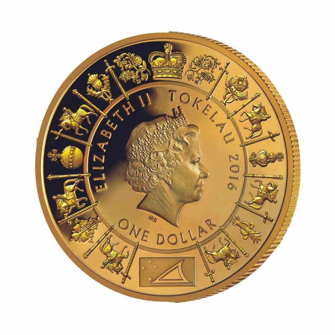 Queen Elizabeth II 2016 $1 Princess Elizabeth Gold-plated Proof Coin - Image 3