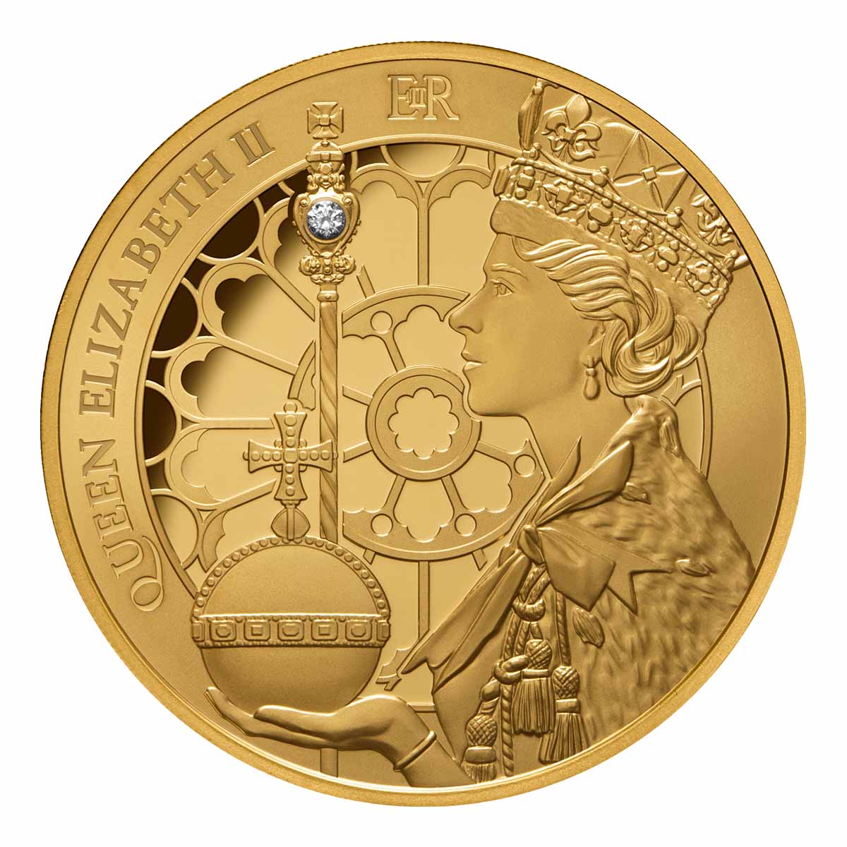 Queen Elizabeth II Coronation 70th Anniversary 2023 $100 Diamond 1oz Gold Proof Coin - Image 3
