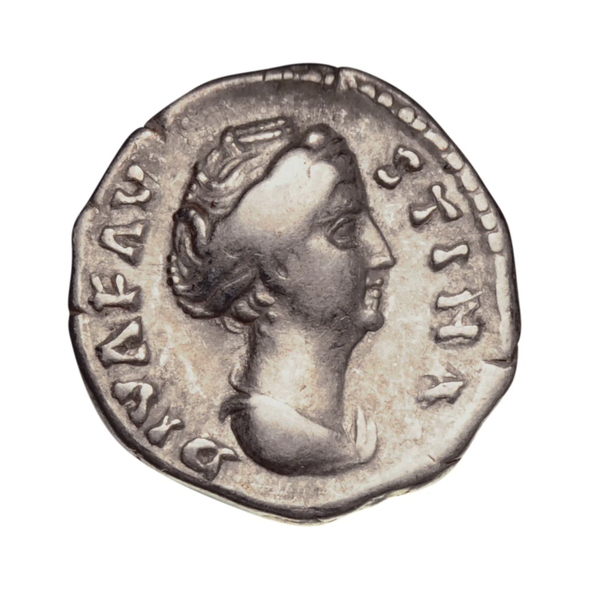 Roman Empire Faustina 138-141AD Silver Denarius Fine-Very Fine - Image 2