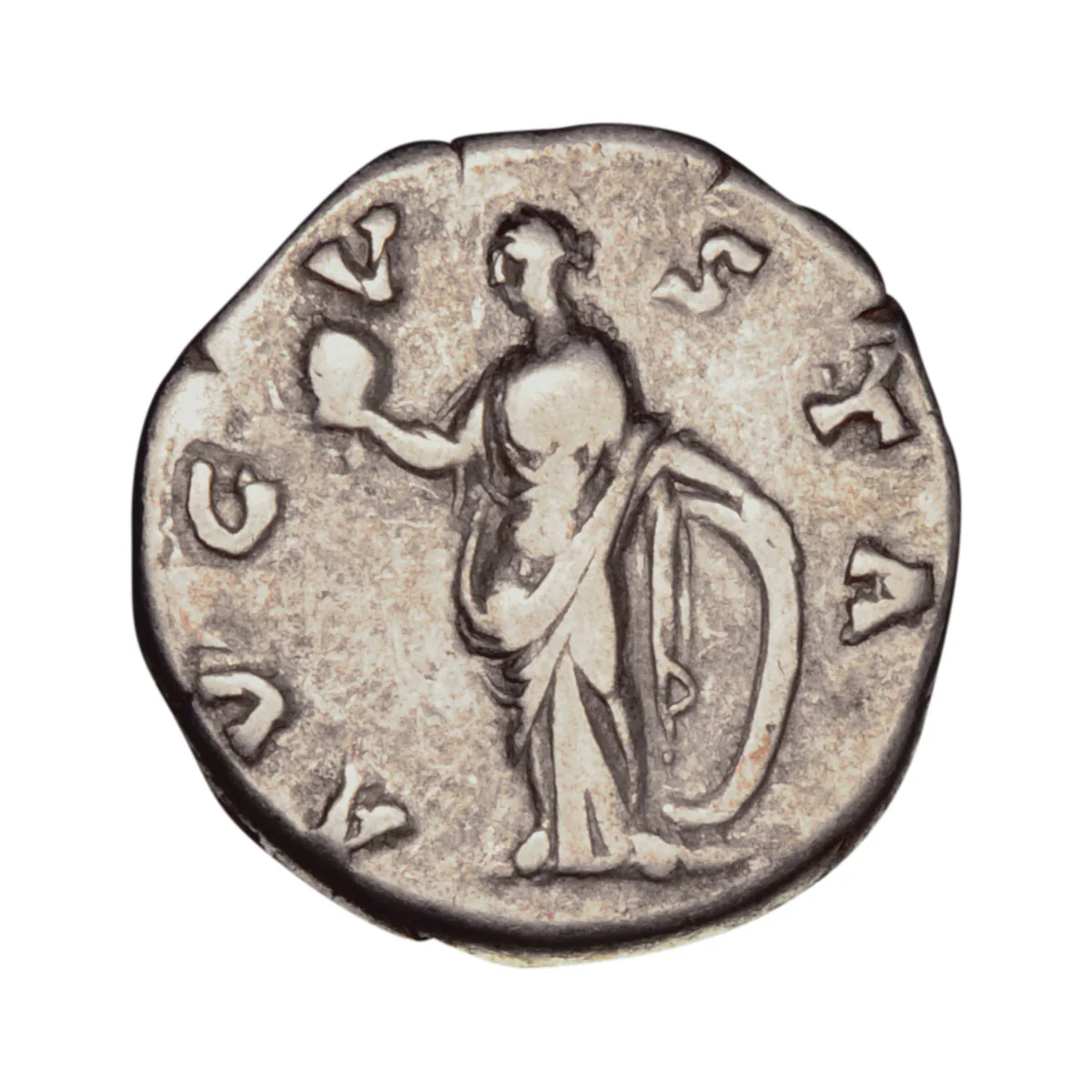 Roman Empire Faustina 138-141AD Silver Denarius Fine-Very Fine - Image 3