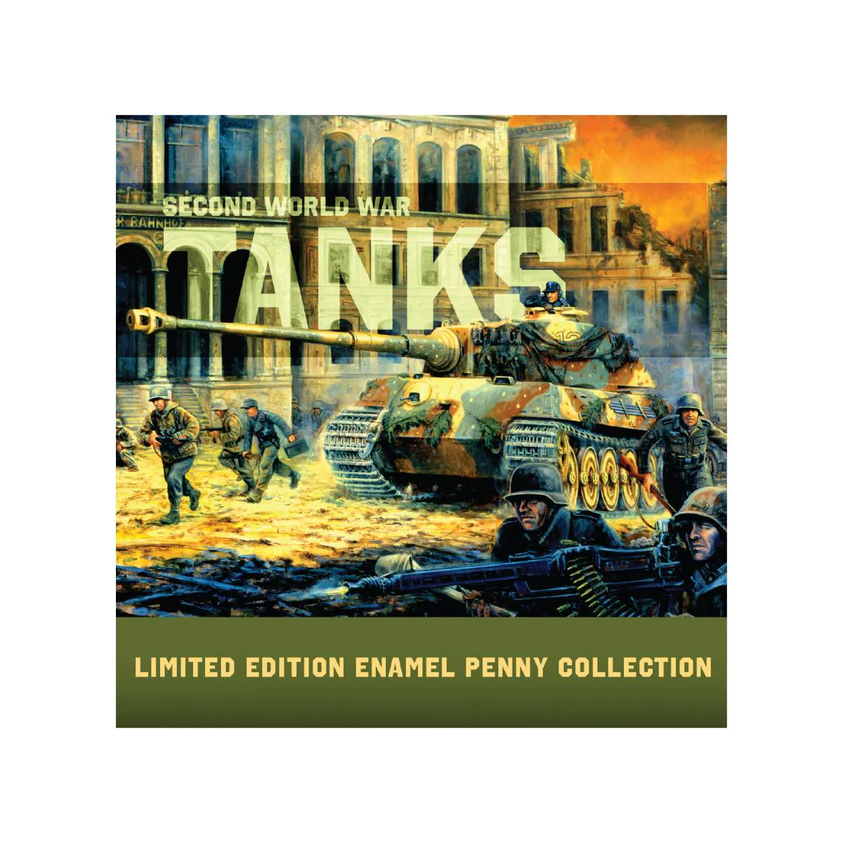 Second World War Tanks 9-Coin Enamel Penny Collection - Image 4