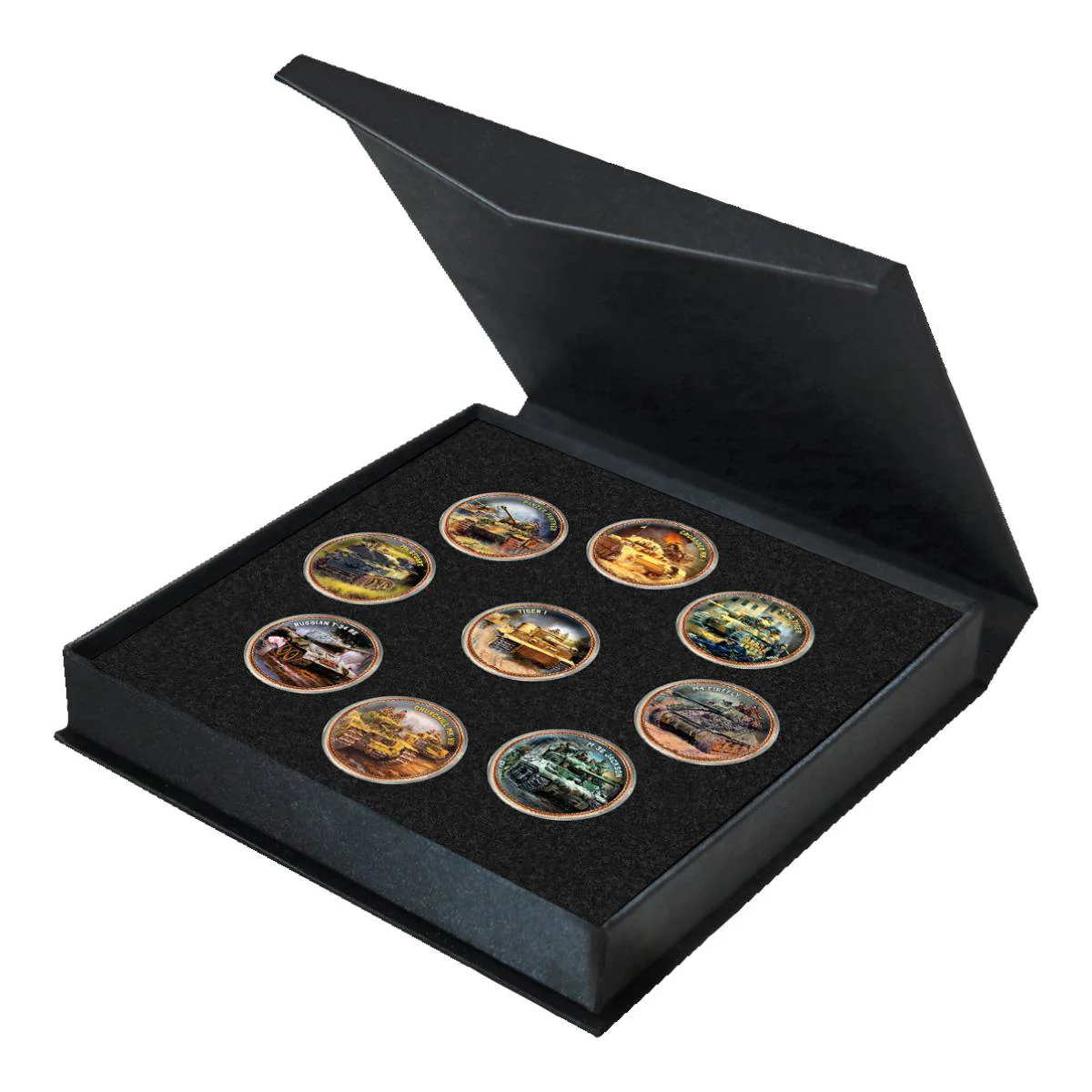Second World War Tanks 9-Coin Enamel Penny Collection - Image 6