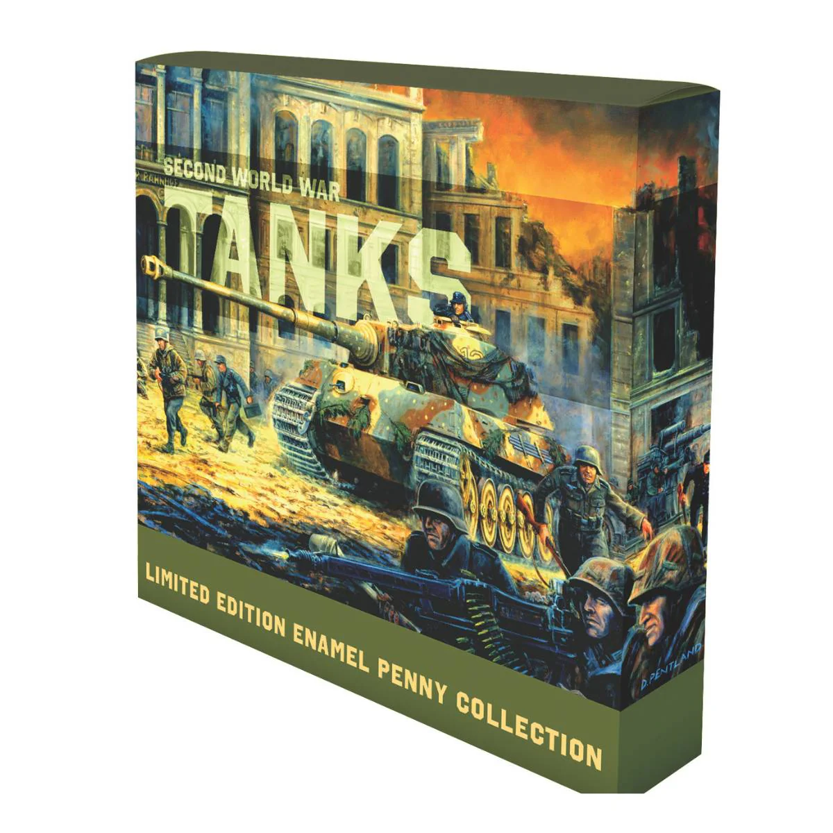 Second World War Tanks 9-Coin Enamel Penny Collection - Image 8