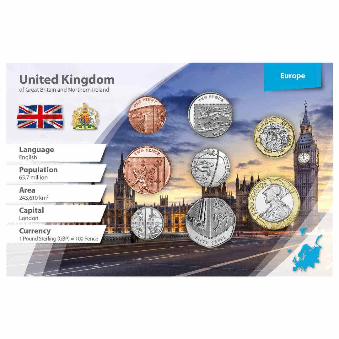 Spain & Great Britain Coin Set Pair - Image 3