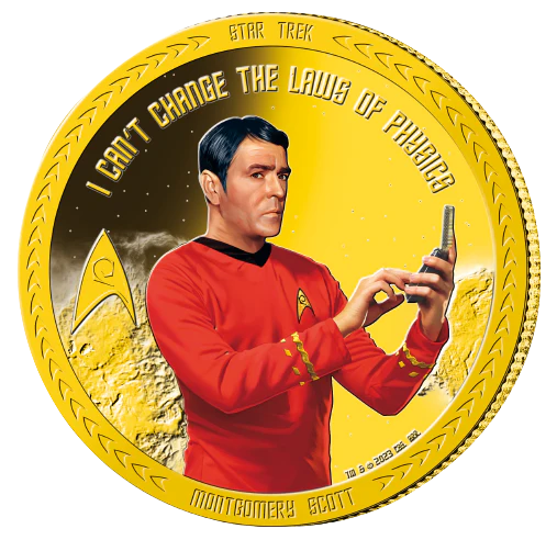 Star Trek  2023 50c Scotty Gold-plated Prooflike Coin