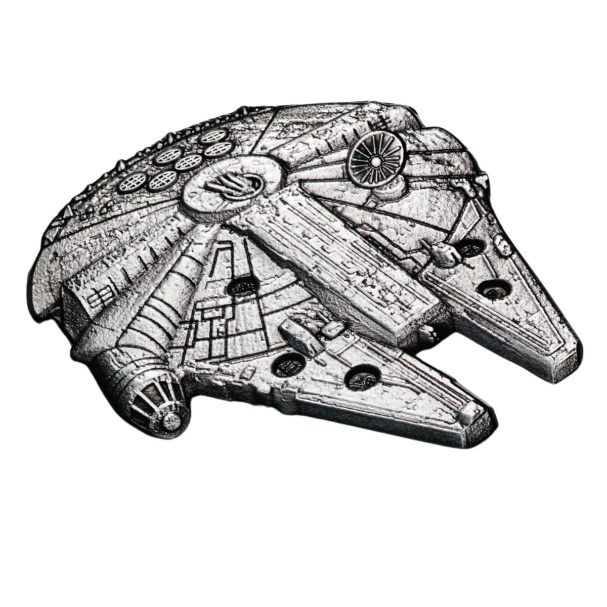 Star Wars Millennium Falcon Shaped Silver-plated Antique Commemorative