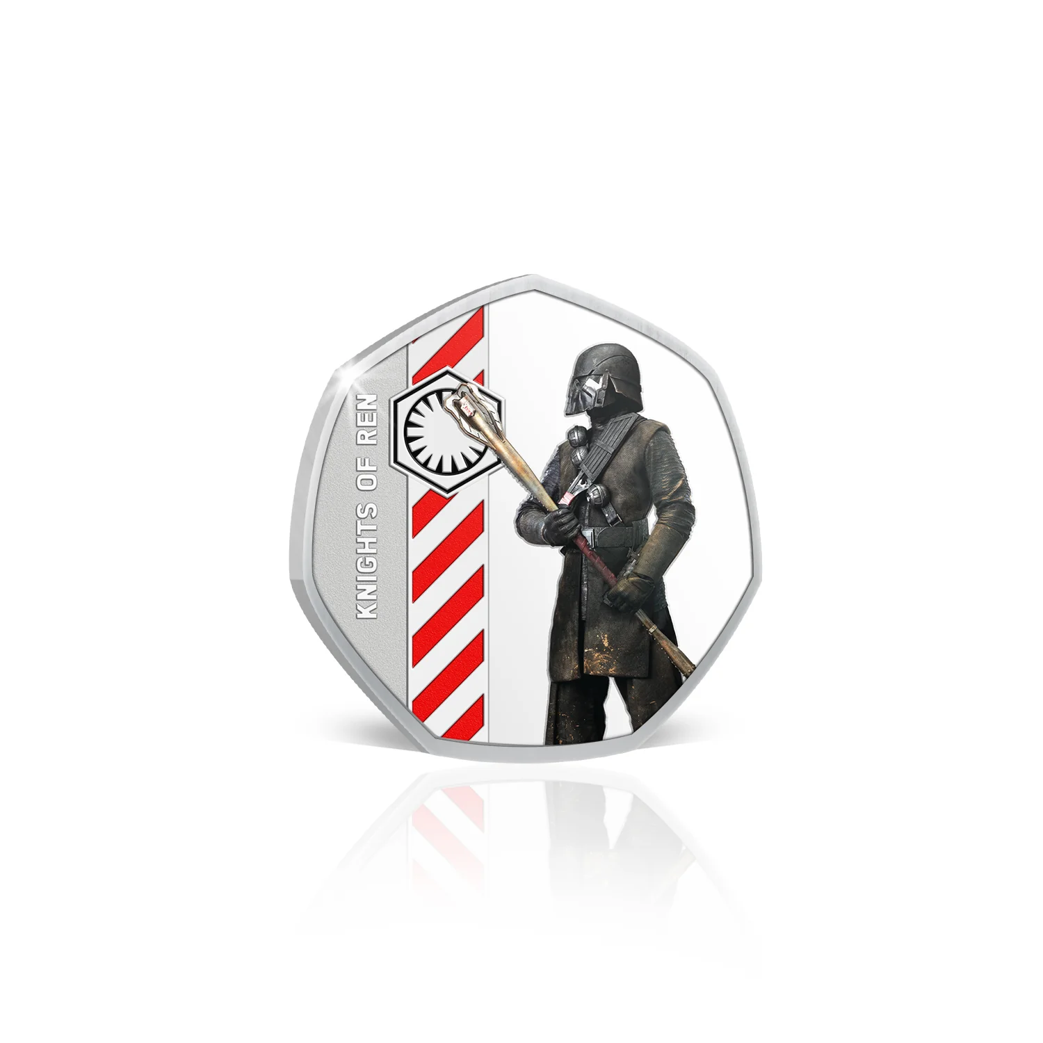 Star Wars Darkside Knights of Ren Mace Silver-plated Prooflike Medallion - Image 2