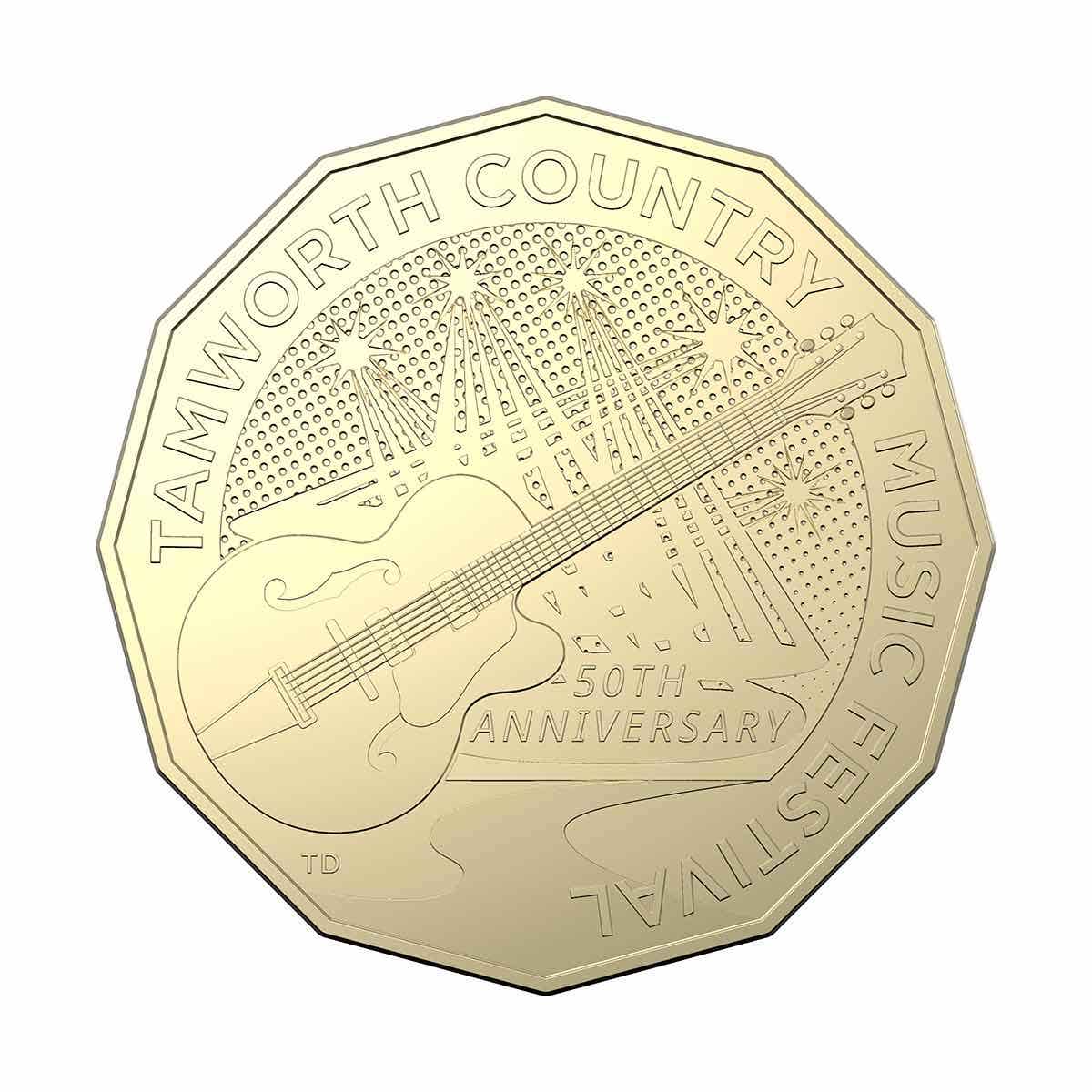 Tamworth Country Music Festival 50th Anniversary 2022 50c Uncirculated Coin - Image 2
