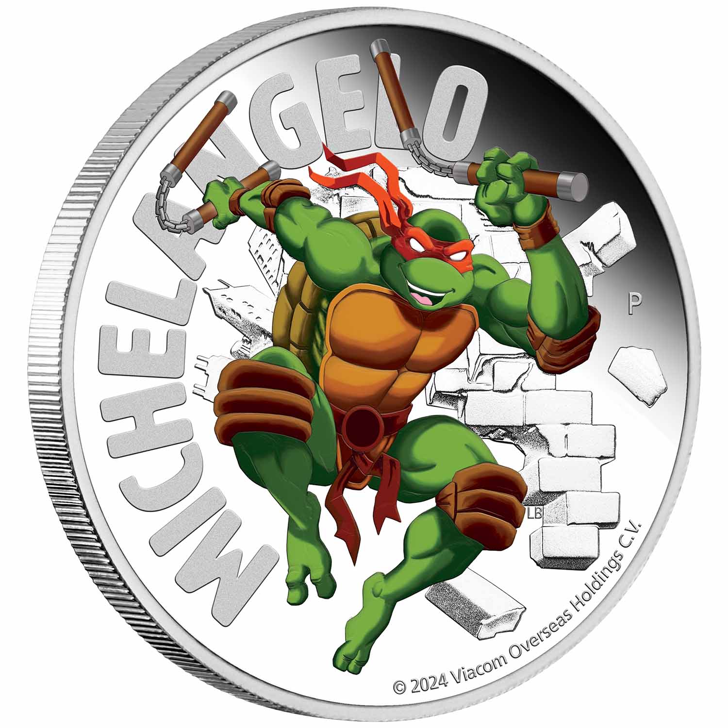 Teenage Mutant Ninja Turtles Michelangelo 2024 $1 Colour 1oz Silver Proof Coin