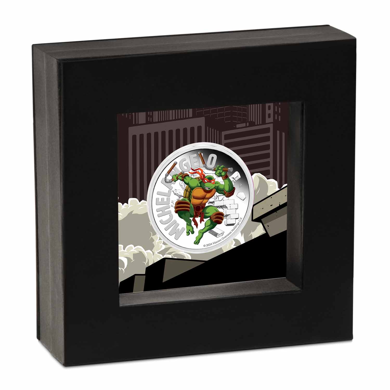 Teenage Mutant Ninja Turtles Michelangelo 2024 $1 Colour 1oz Silver Proof Coin - Image 3