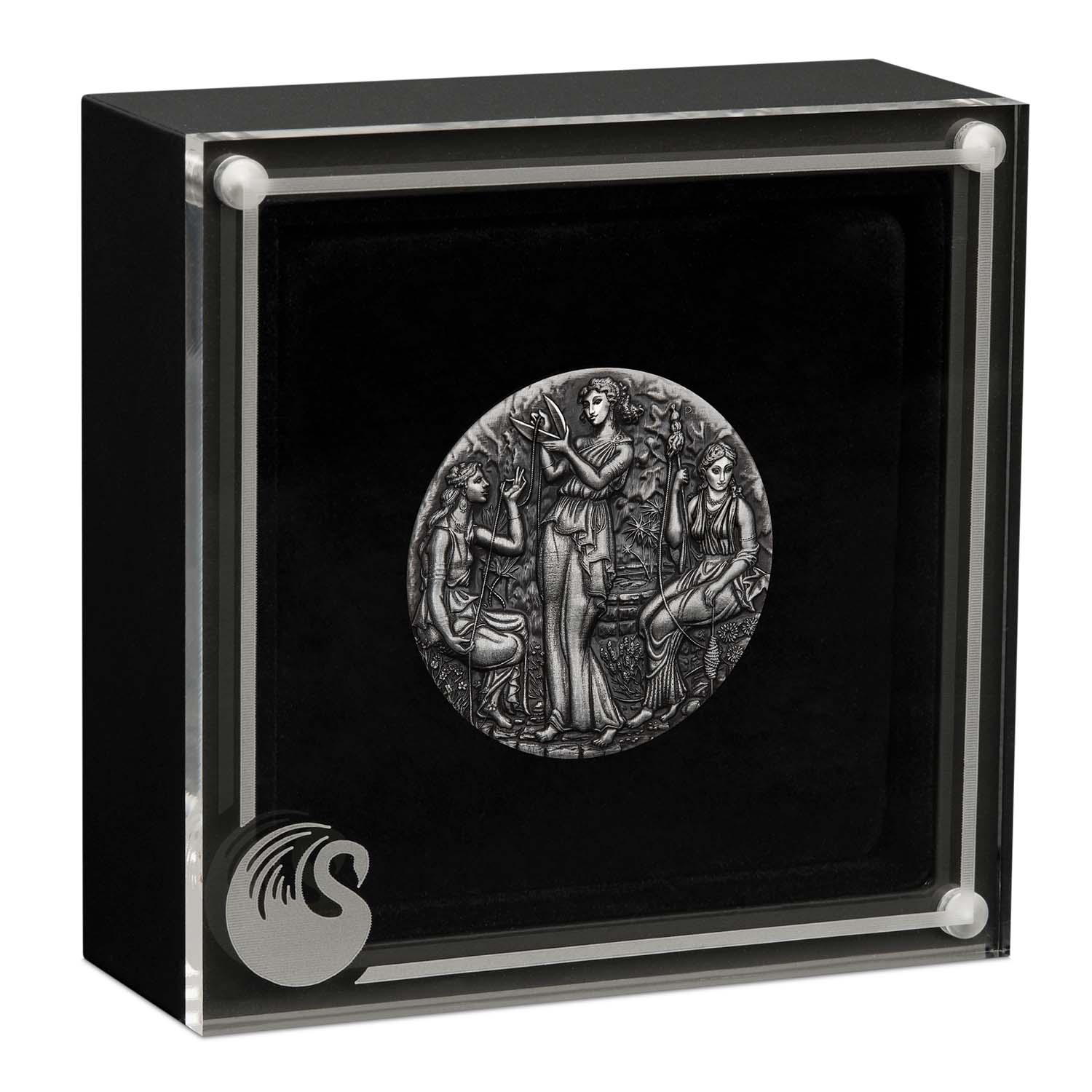 Fate – The Moirai 2025 $2 High Relief 2oz Silver Antique Coin - Image 3