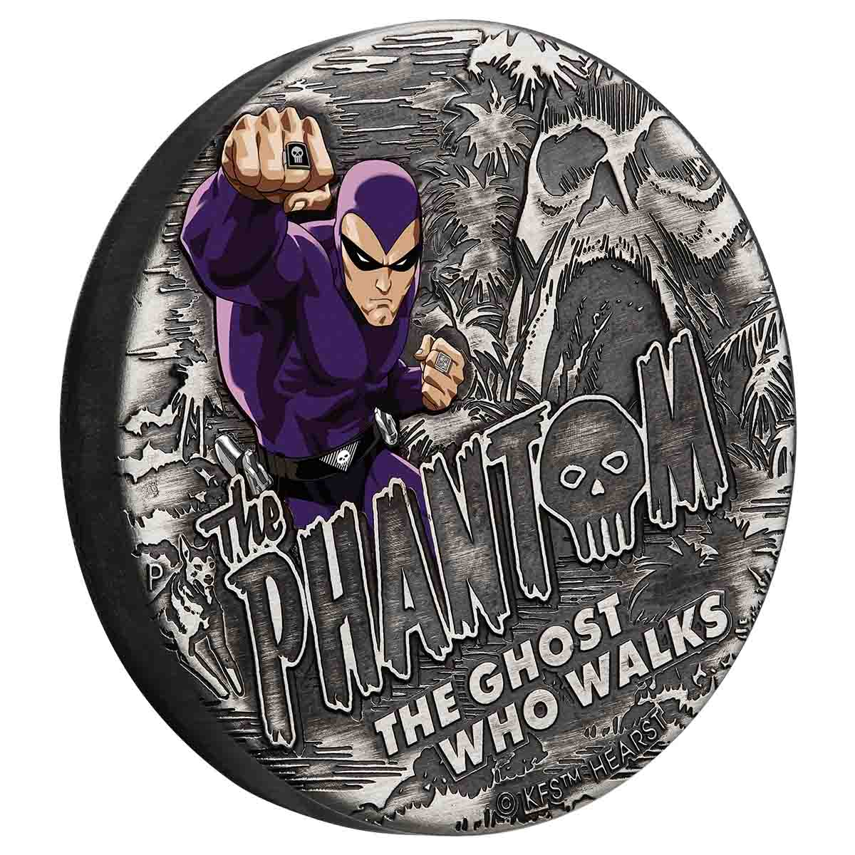 The Phantom 2023 $2 2oz Silver Antique Coin